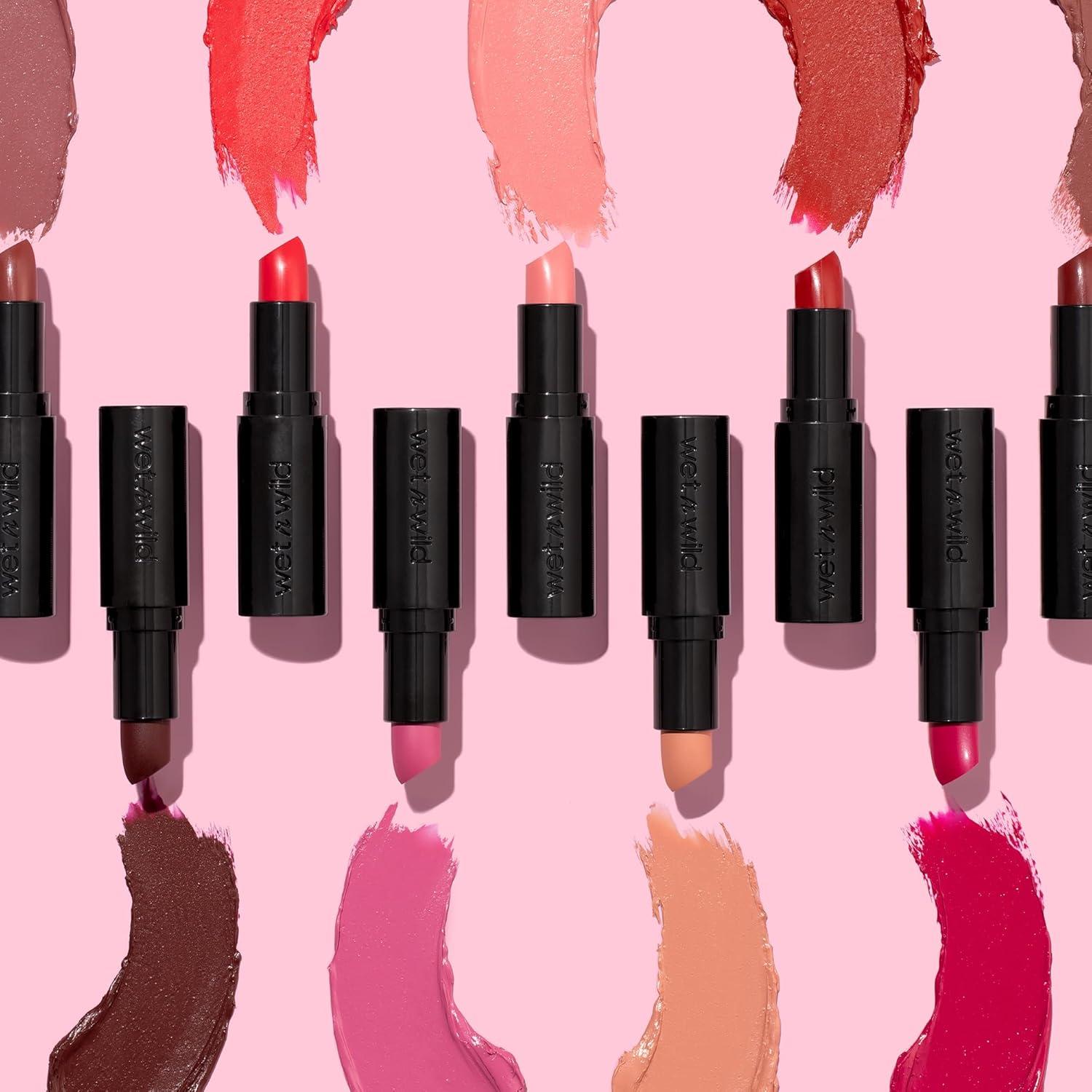 wet n wild Mega Last Matte Lip Color, Semi Matte Hyaluronic Acid Infused, Long Lasting Full Coverage for a Nourishing Pout, Cruelty-Free & Vegan – Cinnamon Spice(Bare it All)