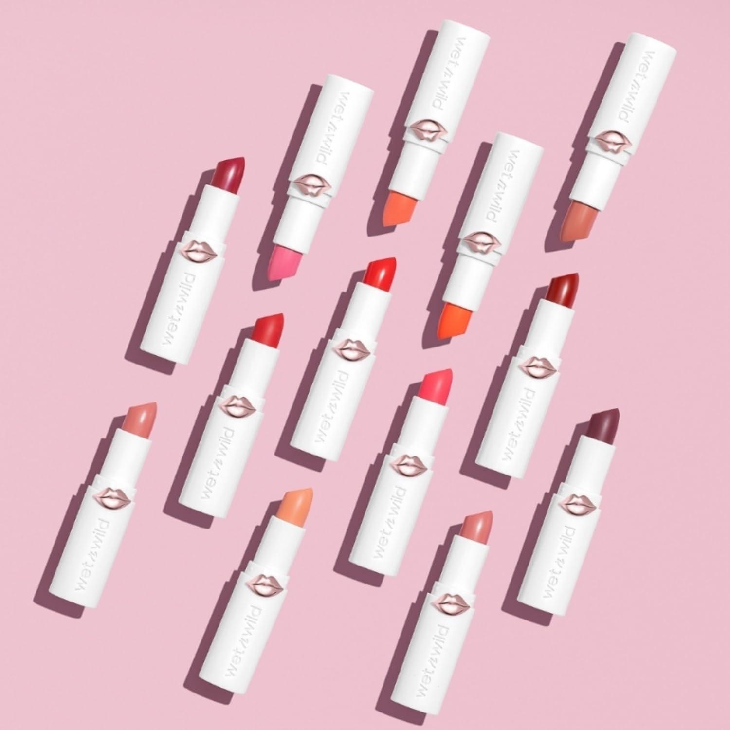 wet n wild Mega Last High-Shine Lipstick Lip Color, Infused with Seed Oils For a Nourishing High-Shine, Buildable & Blendable Creamy Color, Cruelty-Free & Vegan – Pinky Ring(Pinky Ring)