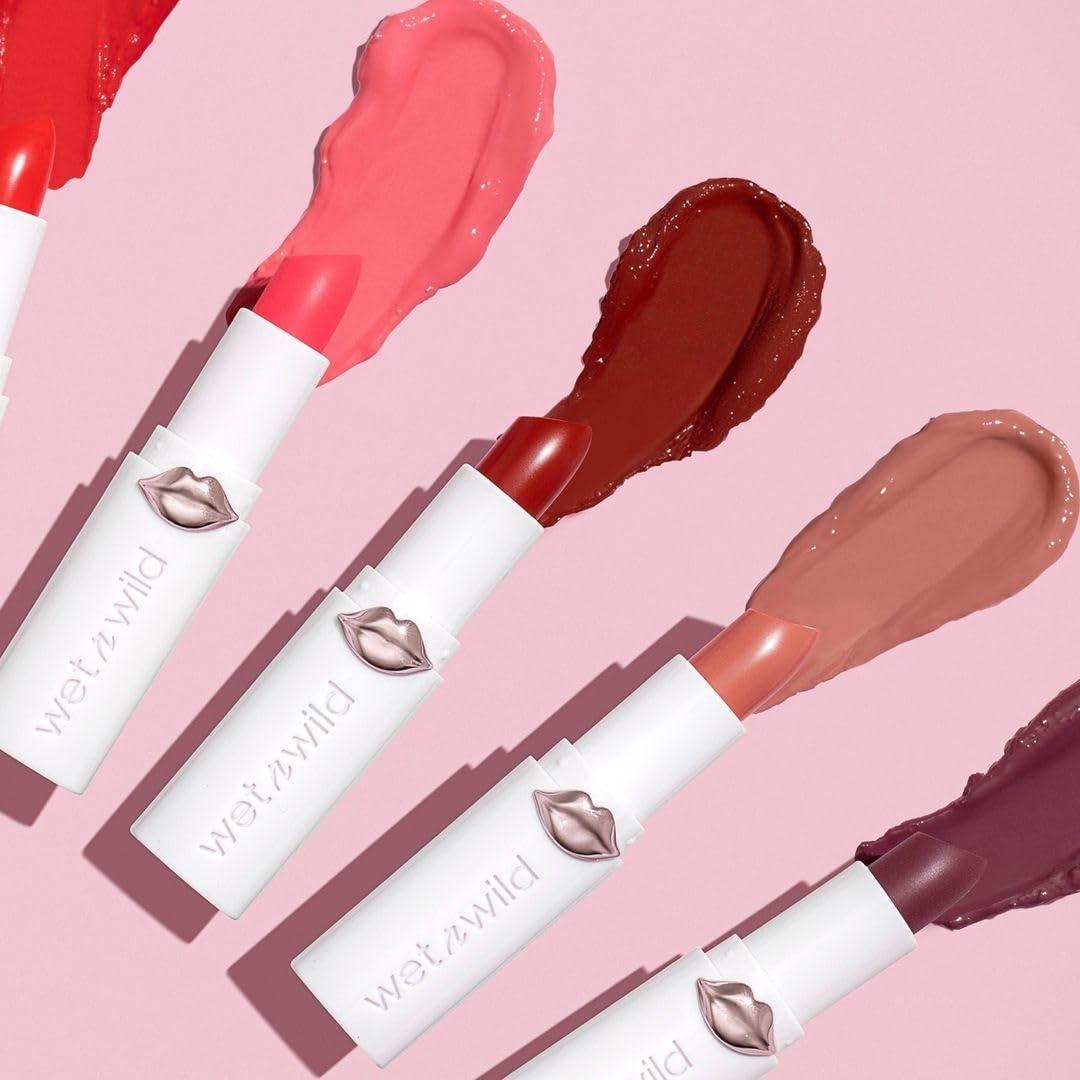 wet n wild Mega Last High-Shine Lipstick Lip Color, Infused with Seed Oils For a Nourishing High-Shine, Buildable & Blendable Creamy Color, Cruelty-Free & Vegan – Pinky Ring(Pinky Ring)