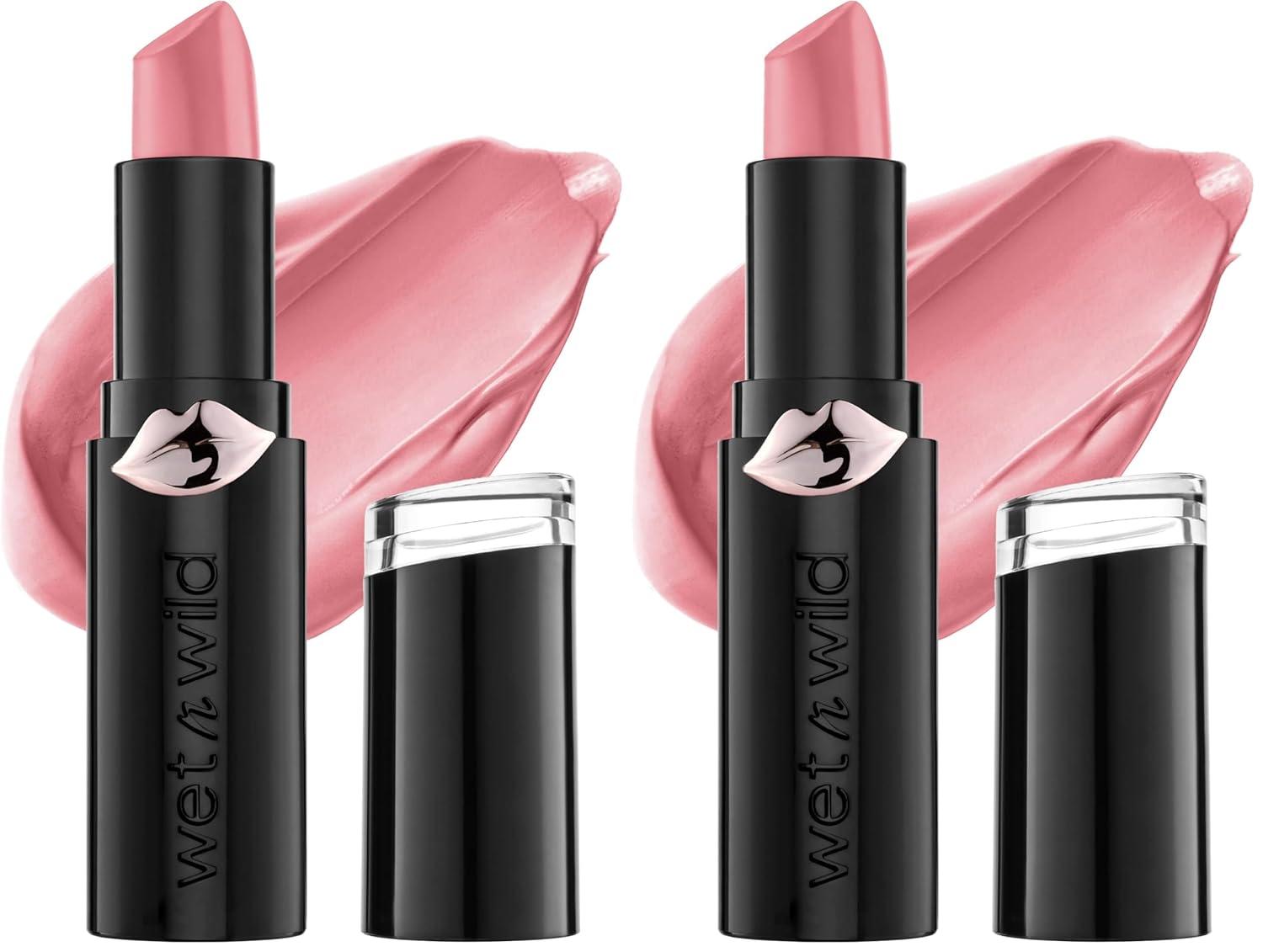 wet n wild Mega Last Matte Lip Color, Semi Matte Hyaluronic Acid Infused, Long Lasting Full Coverage for a Nourishing Pout, Cruelty-Free & Vegan – Cinnamon Spice(Think Pink)
