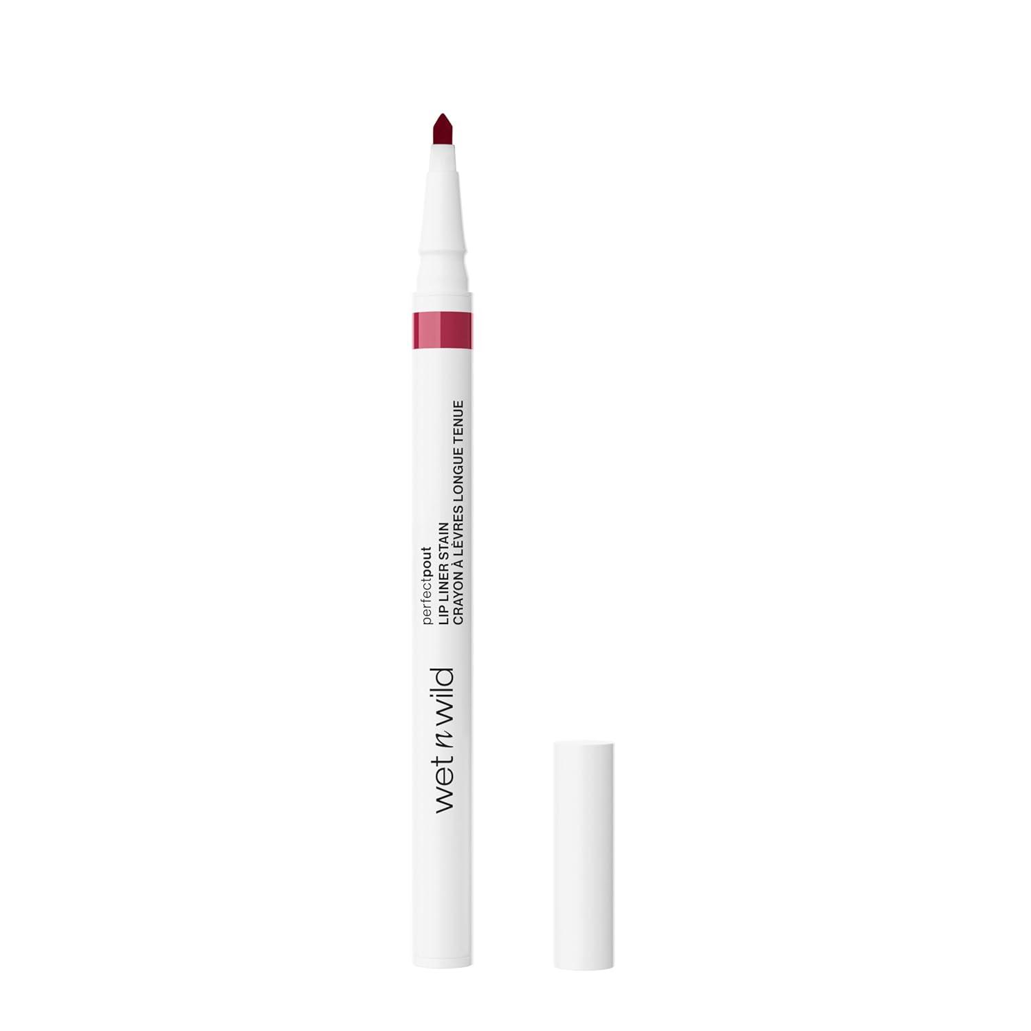 wet n wild Perfect Pout Matte Retractable Gel Lip Liner Pencil, Rich Creamy Long Lasting Color, Well-Defined and Flawless Application, Vegan & Cruelty-Free – Purple Lay Down the Mauves(Spilled Wine)