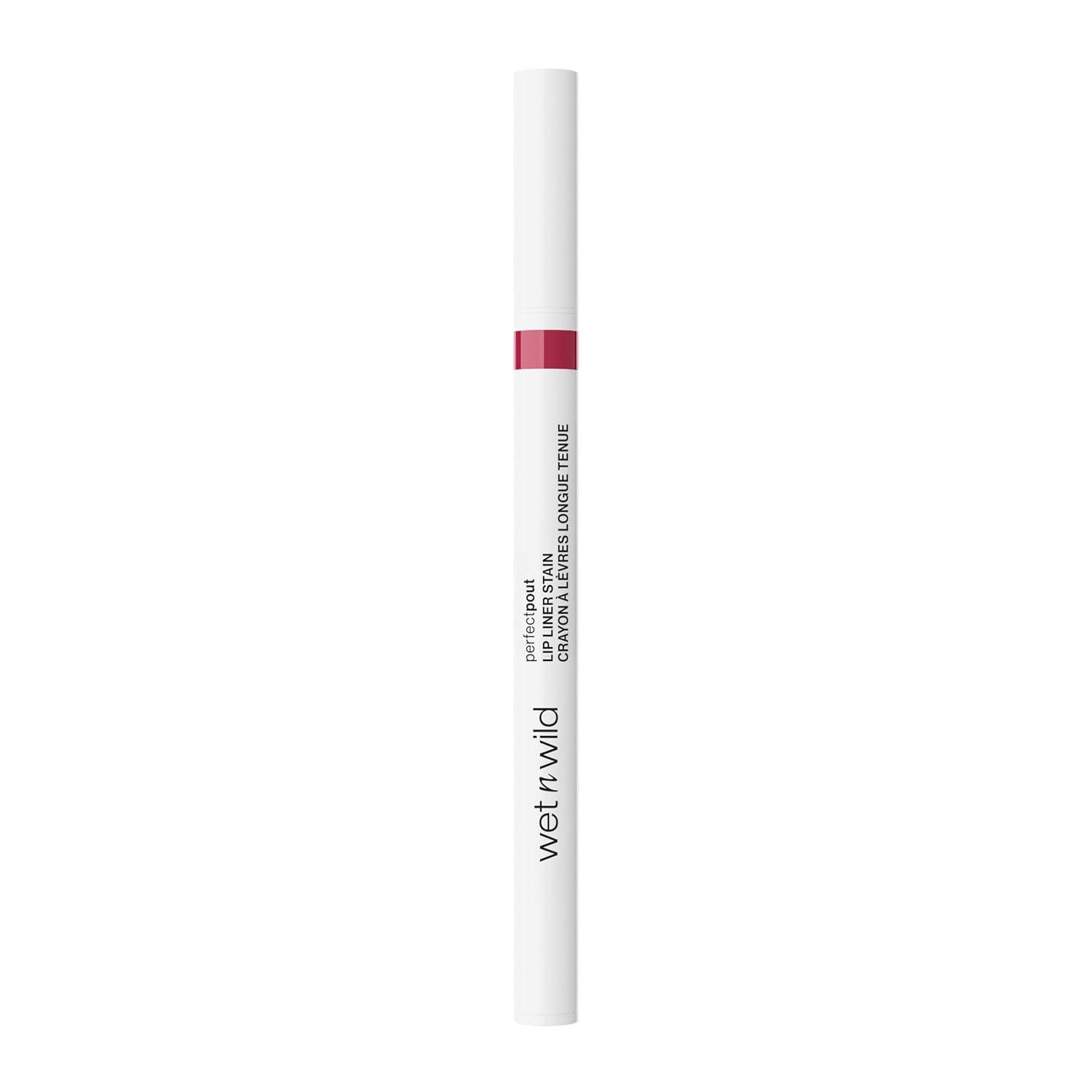 wet n wild Perfect Pout Matte Retractable Gel Lip Liner Pencil, Rich Creamy Long Lasting Color, Well-Defined and Flawless Application, Vegan & Cruelty-Free – Purple Lay Down the Mauves(Spilled Wine)