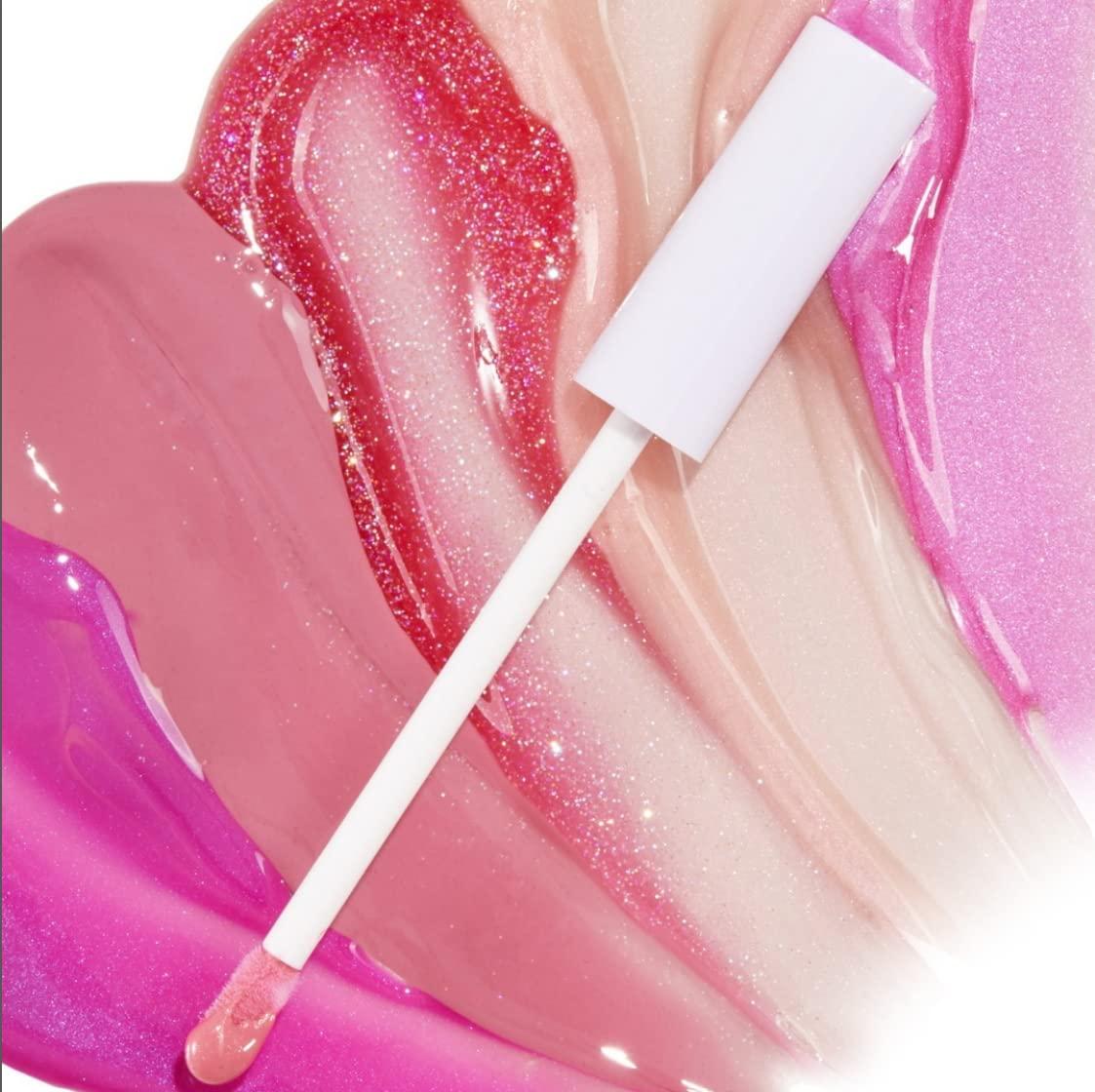 wet n wild MegaSlicks Lip Gloss, Ultra-Glossy, Vitamin-E Enriched, Ultra-Gloss High Shine Moisturizing, Cruelty-Free & Vegan – Berried Treasure(Carded)(Crystal Clear(Pack of 2))