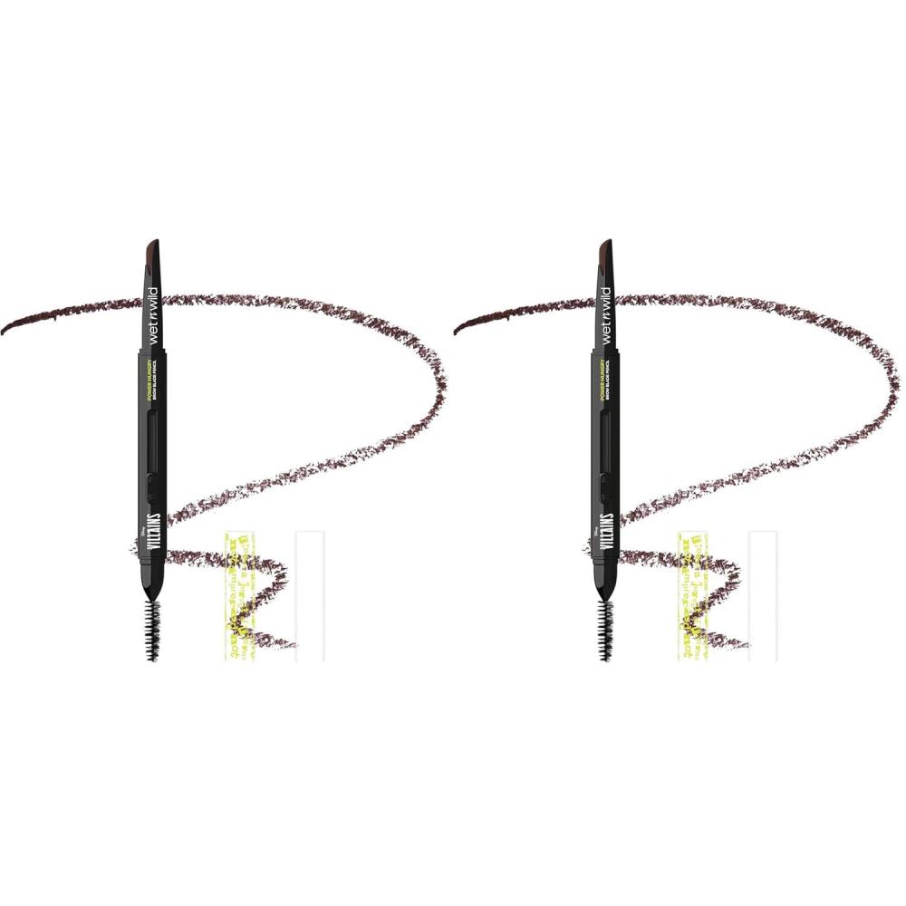 wet n wild Power Hungry Brow Blade Pencil – Dark Brown(1 Count (Pack of 2))