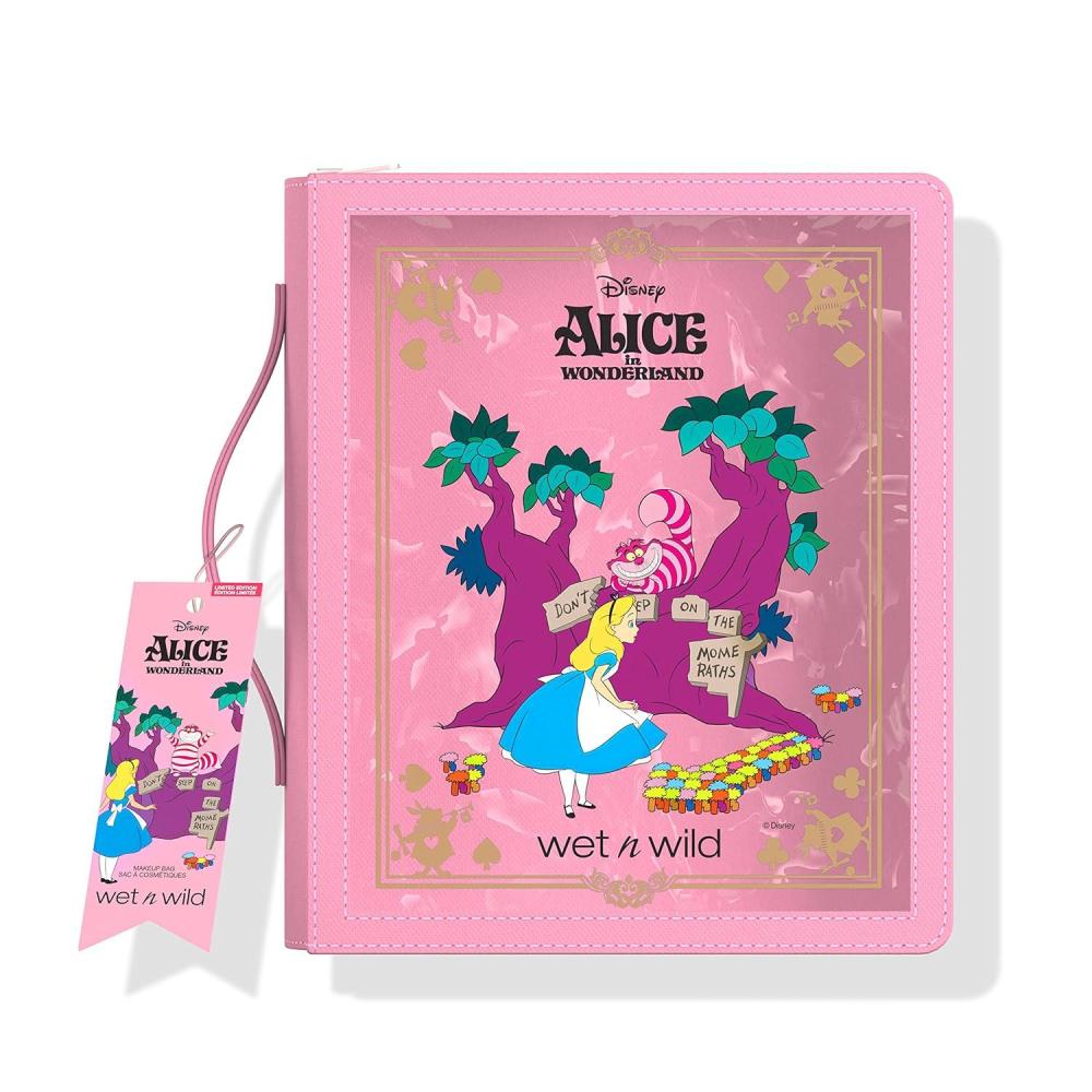 wet n wild Nightmare Before Christmas Makeup Bag – Full-Zip Closure with Bat Charms, Dual-Compartment Interior, Portable Travel Case Inspired by Disney’s Iconic Film, Cruelty-Free – Jack & Sally(Alice in Wonderland)