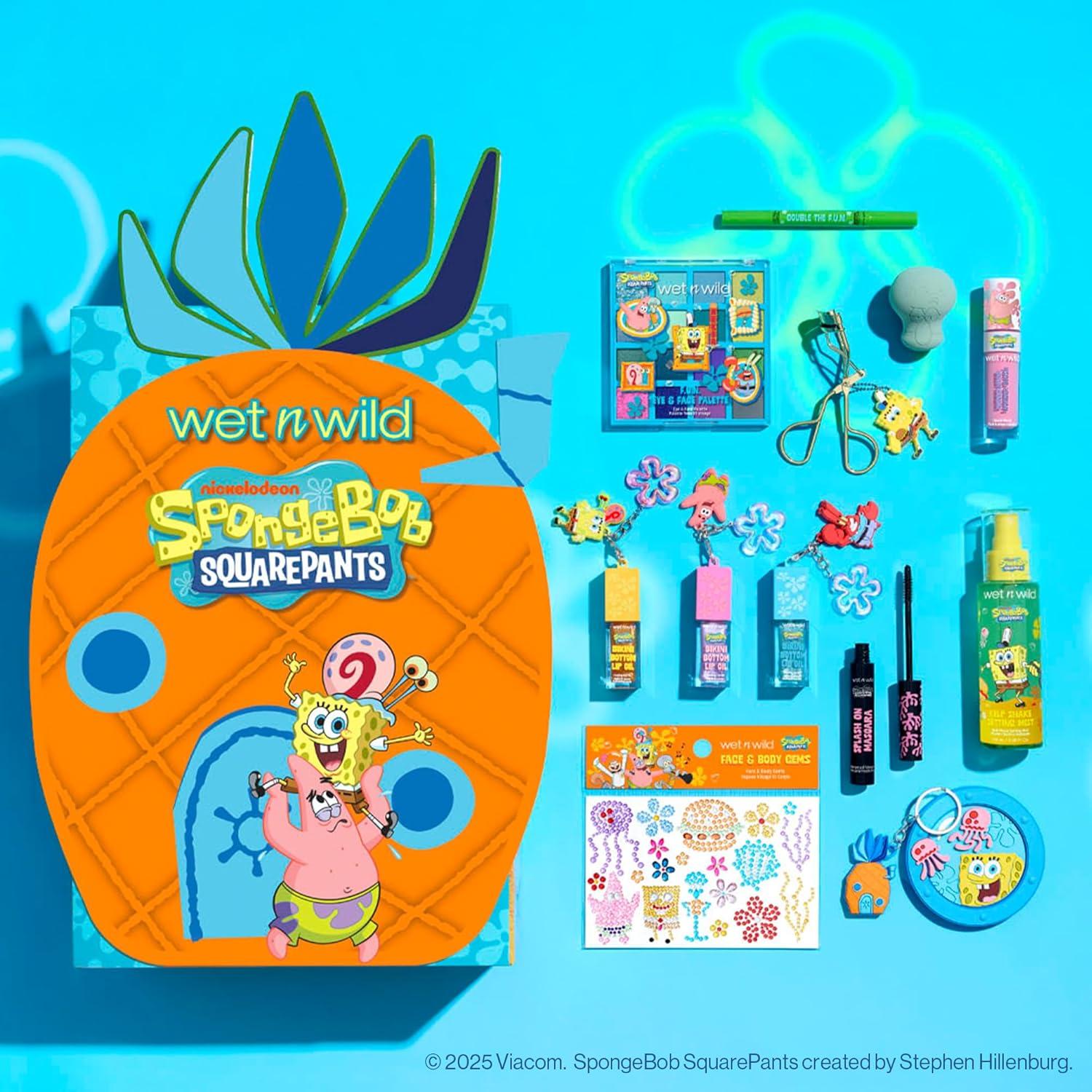 wet n wild Marilyn Monroe Collection PR Box – Makeup Set with Versatile Brushes, Buildable & Blendable Palettes, Vibrant Colors, & Lip Glosses for Unique Looks, Cruelty-Free & Vegan(Spongebob)