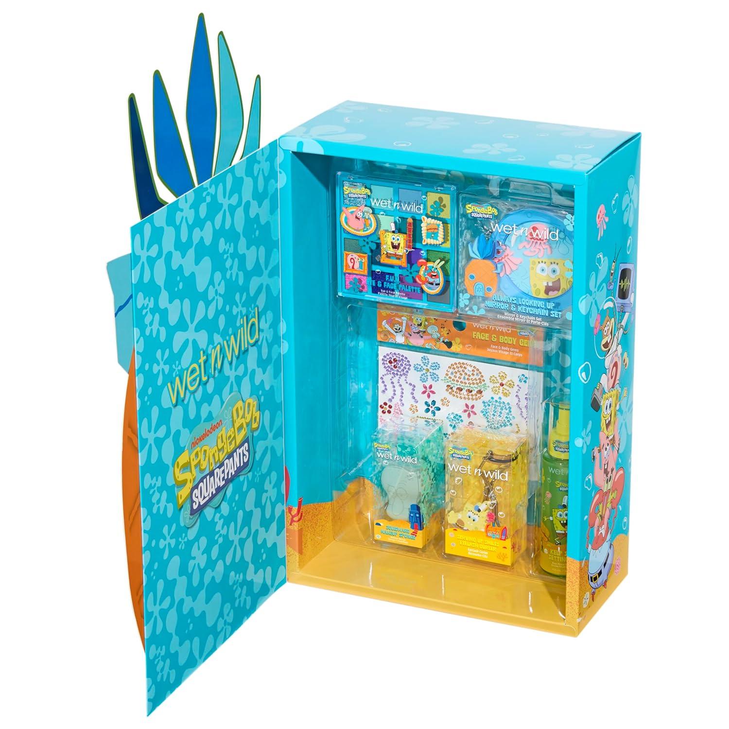 wet n wild Marilyn Monroe Collection PR Box – Makeup Set with Versatile Brushes, Buildable & Blendable Palettes, Vibrant Colors, & Lip Glosses for Unique Looks, Cruelty-Free & Vegan(Spongebob)
