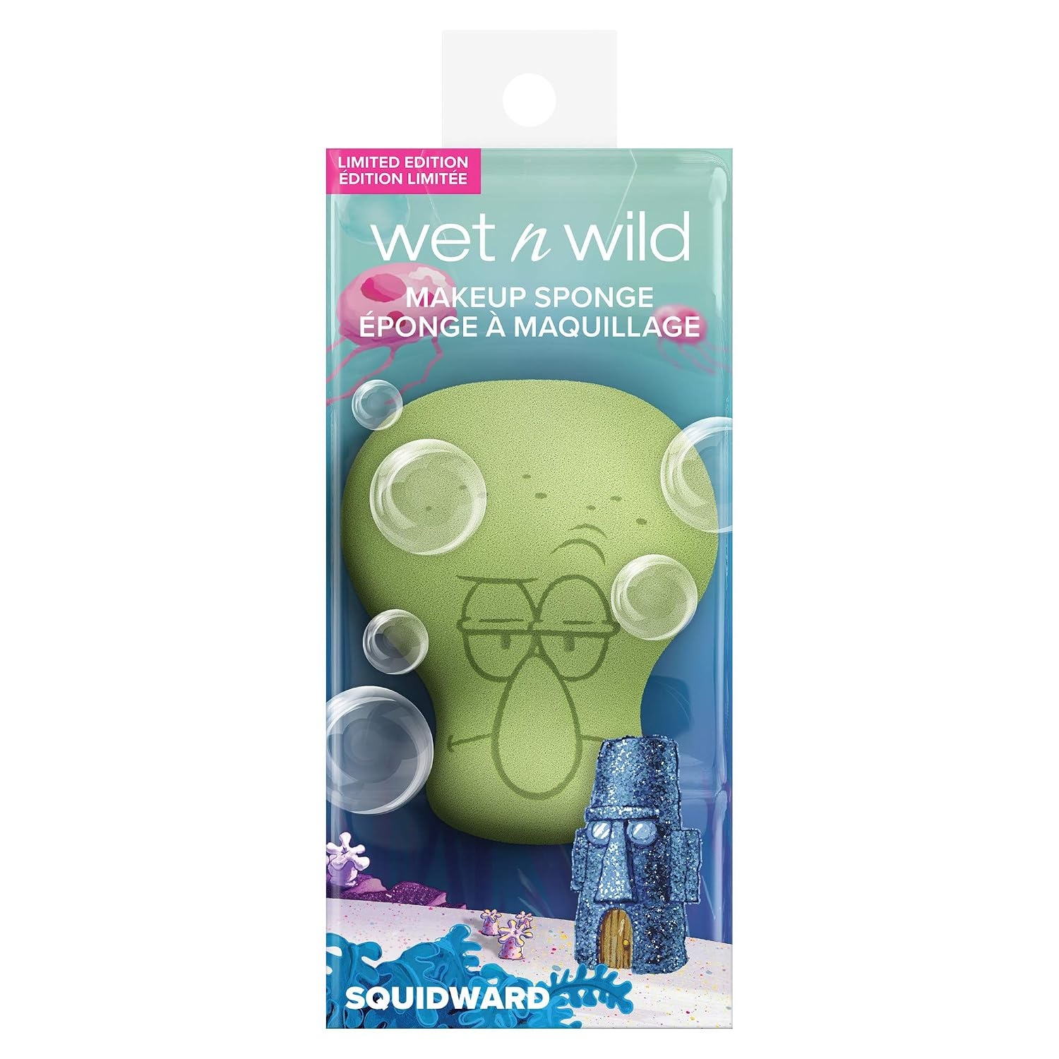 wet n wild SpongeBob SquarePants Collection Makeup Sponge, Hydrophilic Reusable 3D Hourglass Beauty Blender – Squidward Tentacles(Squidward)