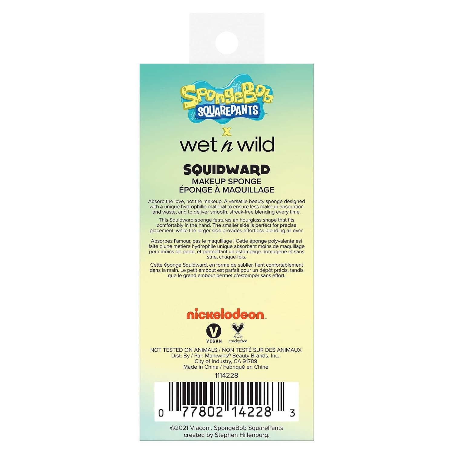 wet n wild SpongeBob SquarePants Collection Makeup Sponge, Hydrophilic Reusable 3D Hourglass Beauty Blender – Squidward Tentacles(Squidward)