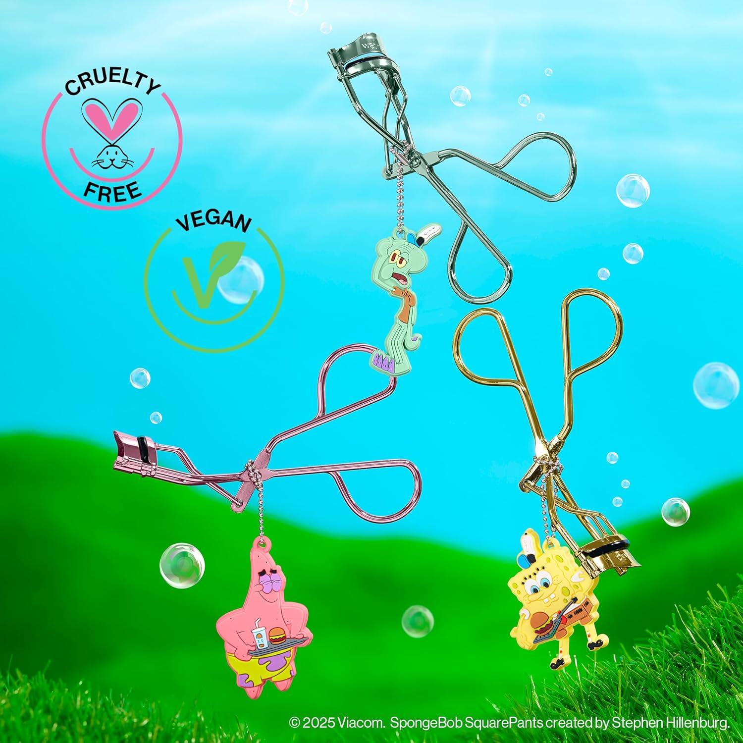 wet n wild Eyelash Curler & Charm, Gentle Silicone Cushion Pad, Curls & Lifts Lashes – Spongebob(Patrick)