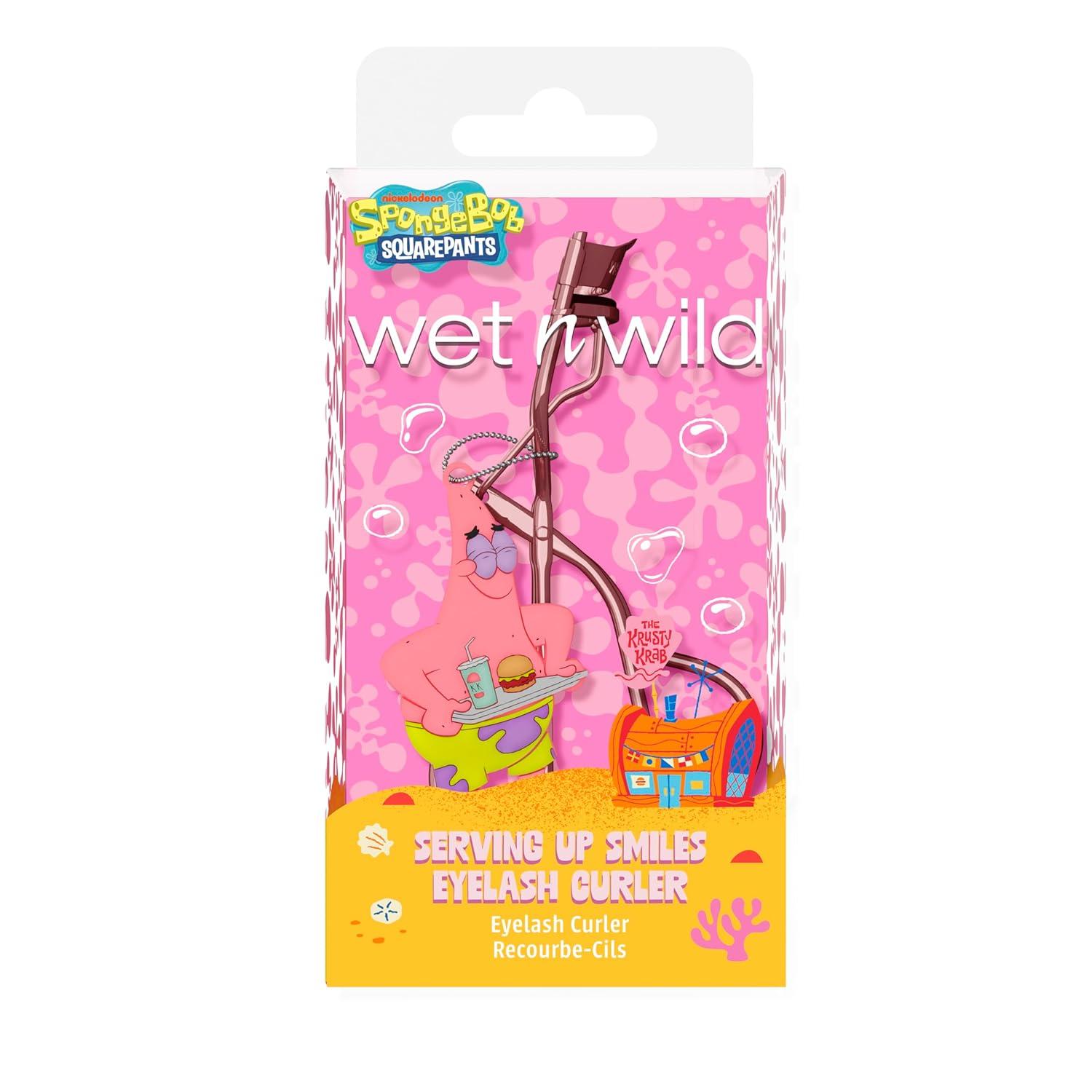 wet n wild Eyelash Curler & Charm, Gentle Silicone Cushion Pad, Curls & Lifts Lashes – Spongebob(Patrick)