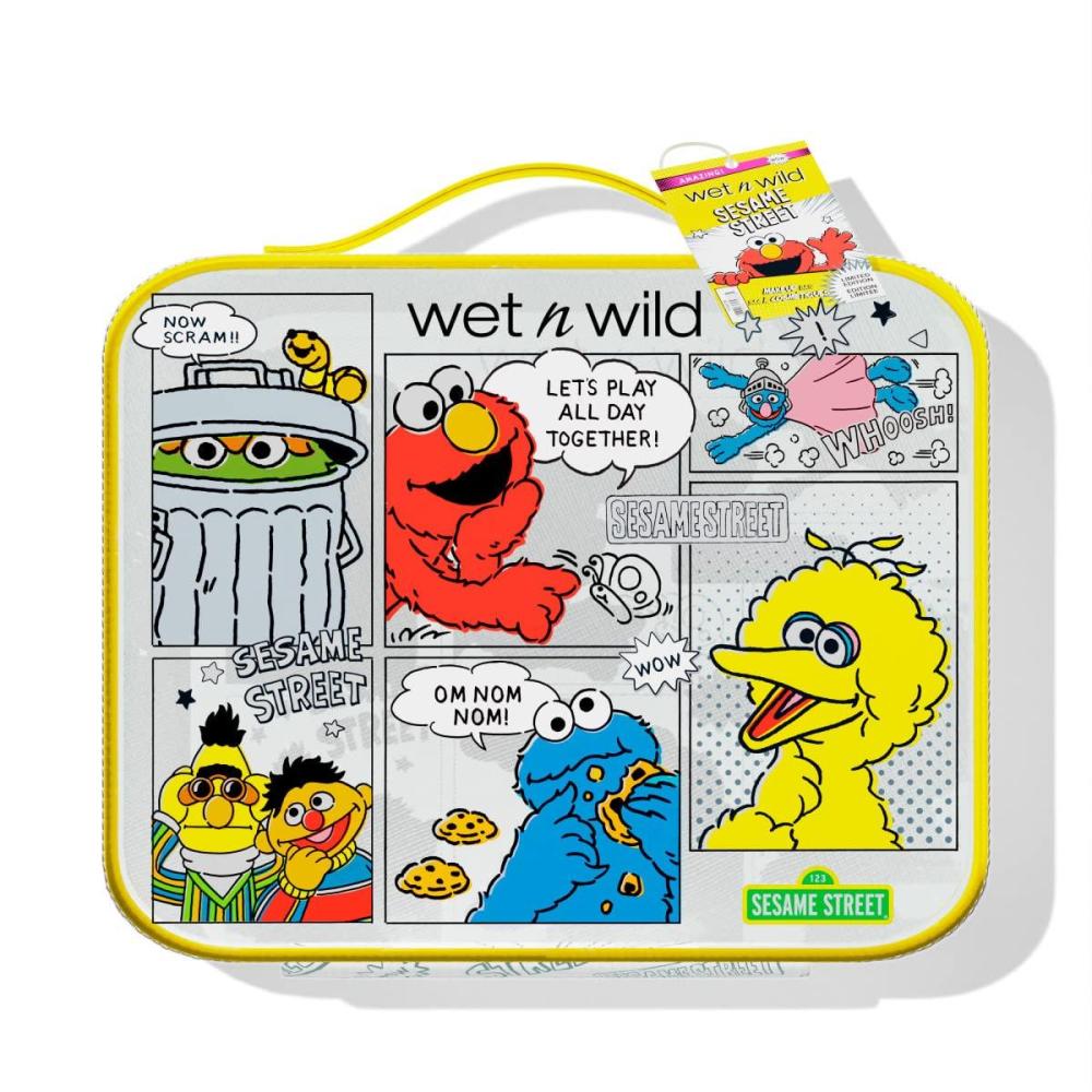 wet n wild Nightmare Before Christmas Makeup Bag – Full-Zip Closure with Bat Charms, Dual-Compartment Interior, Portable Travel Case Inspired by Disney’s Iconic Film, Cruelty-Free – Jack & Sally(Sesame Street)