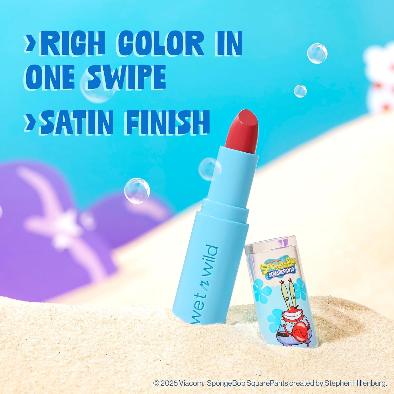 wet n wild Spongebob Lipstick – Krabs’ Kouture