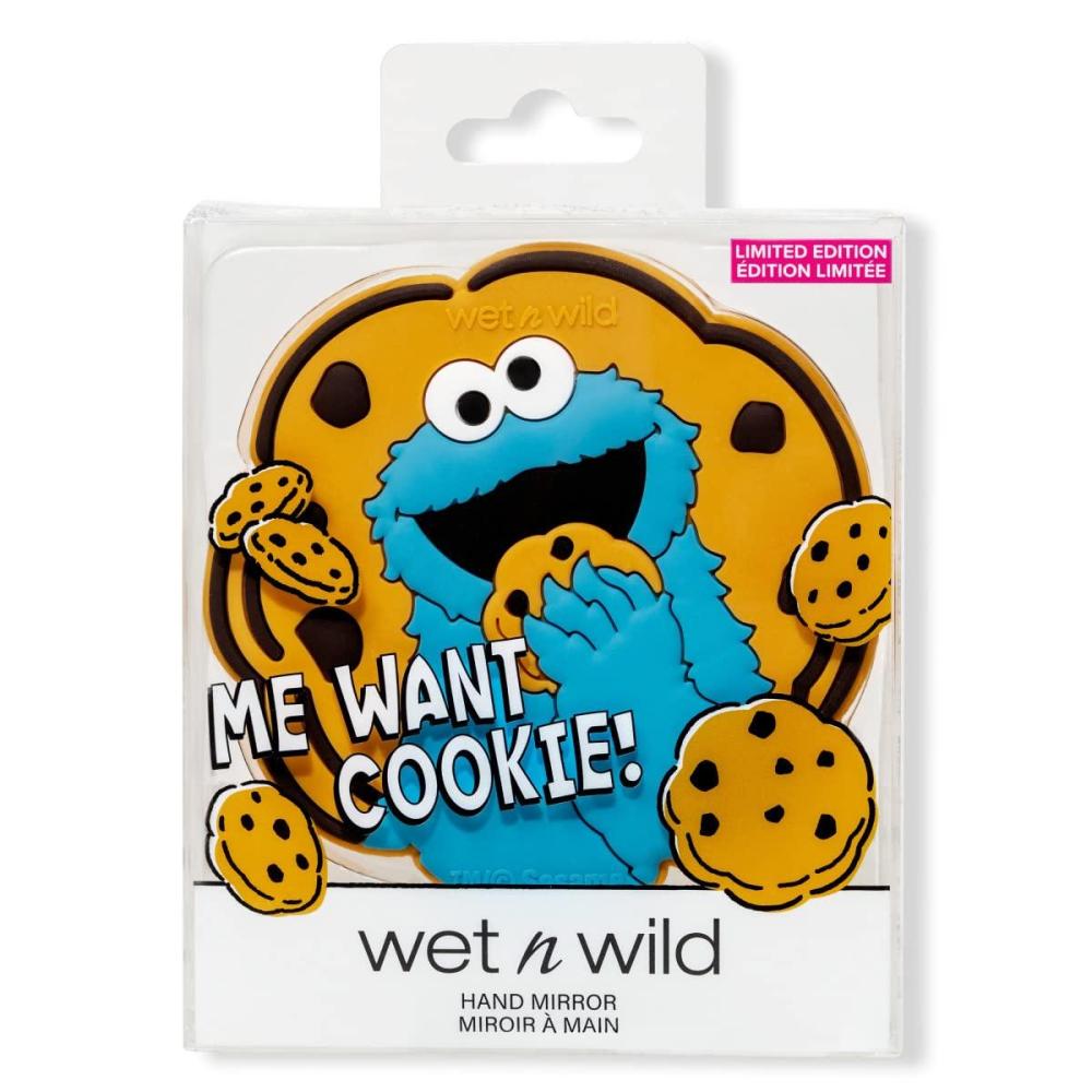 wet n wild SpongeBob Collection Mirror & Keychain Set, Fun & Functional Unbreakable Acrylic Design – Always Looking Up(Me Want Cookie)