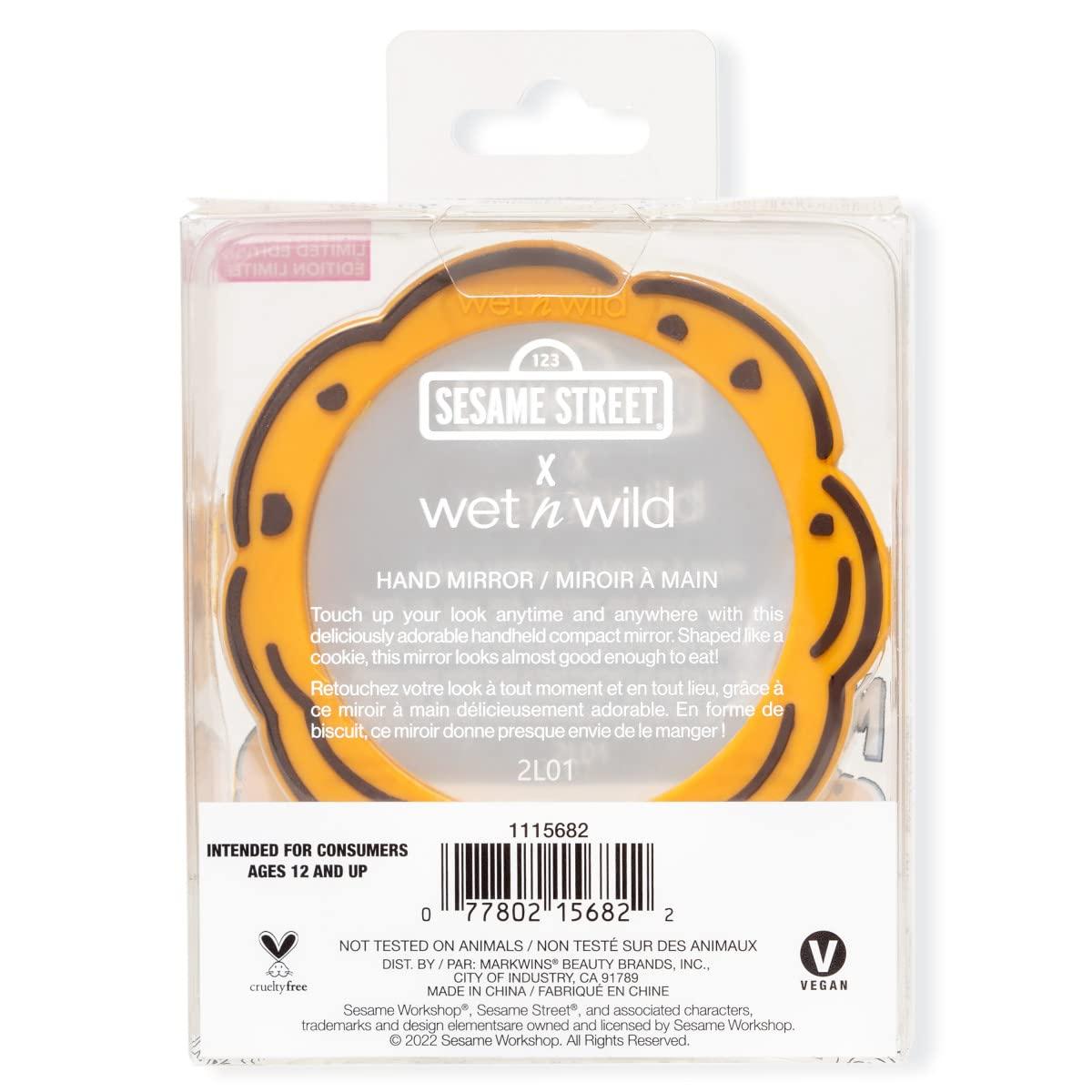 wet n wild SpongeBob Collection Mirror & Keychain Set, Fun & Functional Unbreakable Acrylic Design – Always Looking Up(Me Want Cookie)