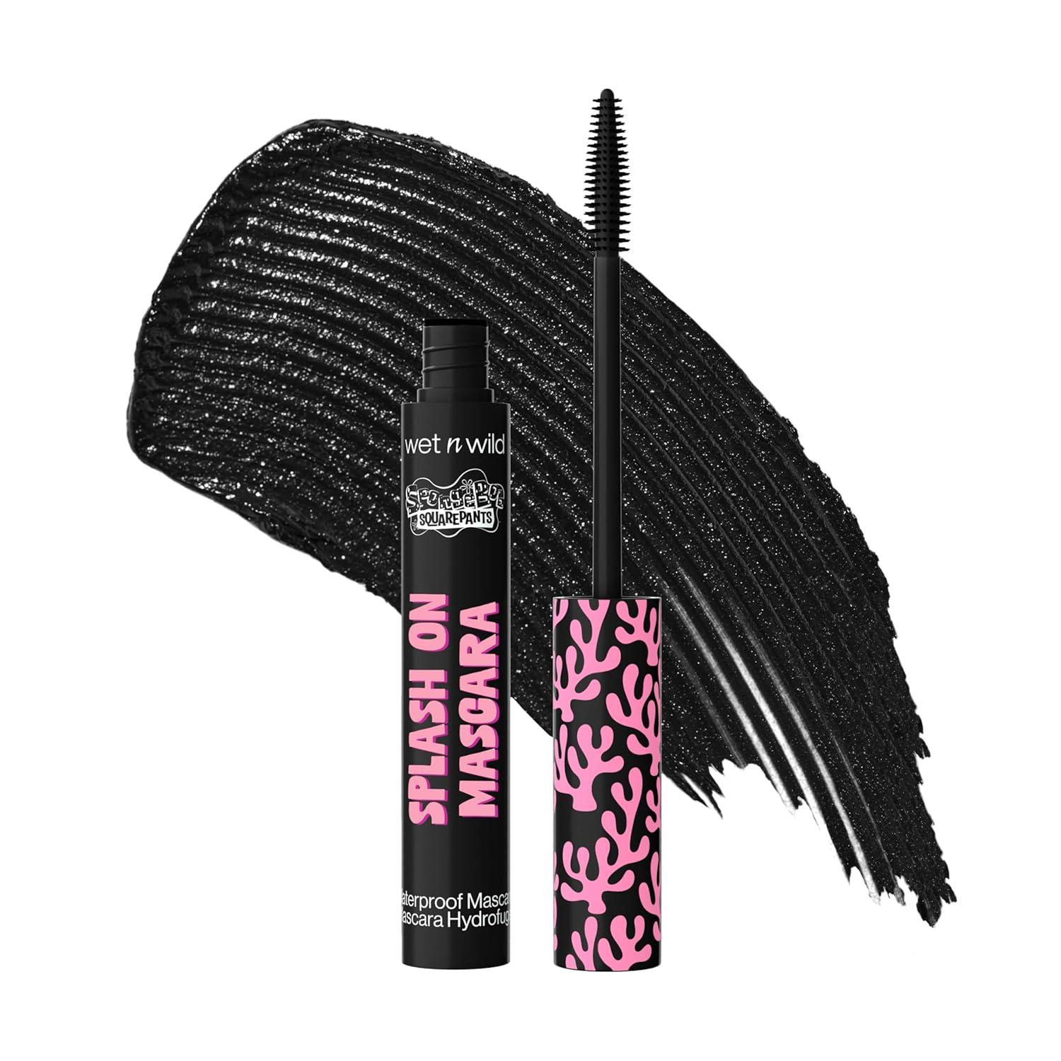 wet n wild SpongeBob Splash On Waterproof Mascara, Bold Black Mascara for Volume, Definition & Long-Lasting Wear, Cruelty Free – Dive Deep(Dive Deep)