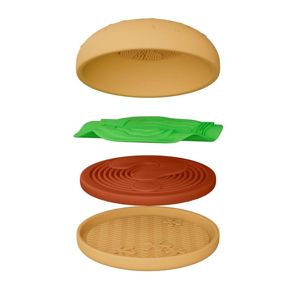 wet n wild SpongeBob Sponge & Brush Cleansing Pads, Flexible Silicone Cleaning Surface, Deep-Cleans All Brush Sizes – Krabby Patty(Krabby Patty)