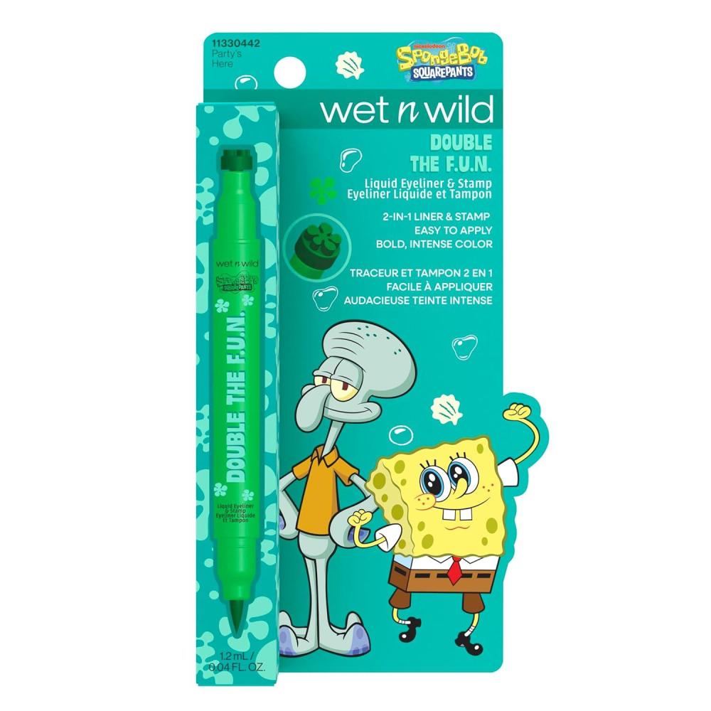 wet n wild Spongebob Double The F.U.N. Liquid Eyeliner & Stamp – Party’s Here