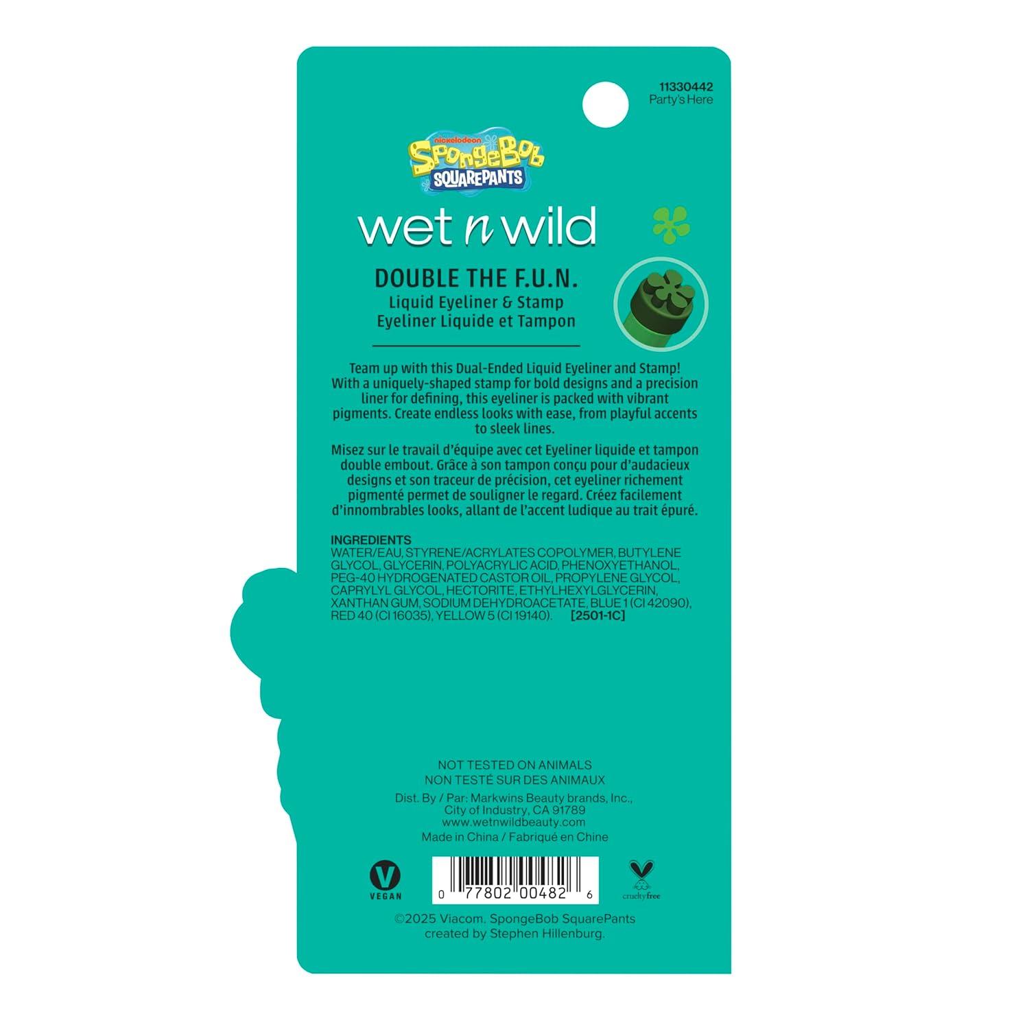 wet n wild Spongebob Double The F.U.N. Liquid Eyeliner & Stamp – Party’s Here