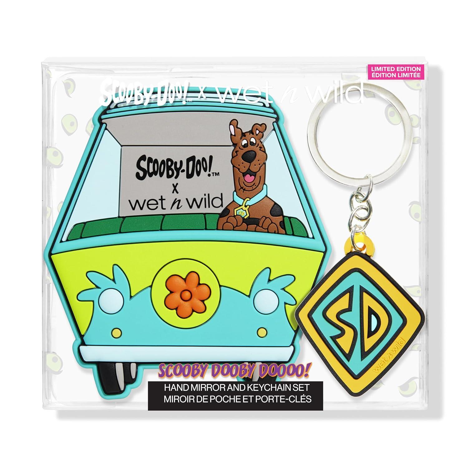 wet n wild SpongeBob Collection Mirror & Keychain Set, Fun & Functional Unbreakable Acrylic Design – Always Looking Up(Scooby Dooby Doooo )