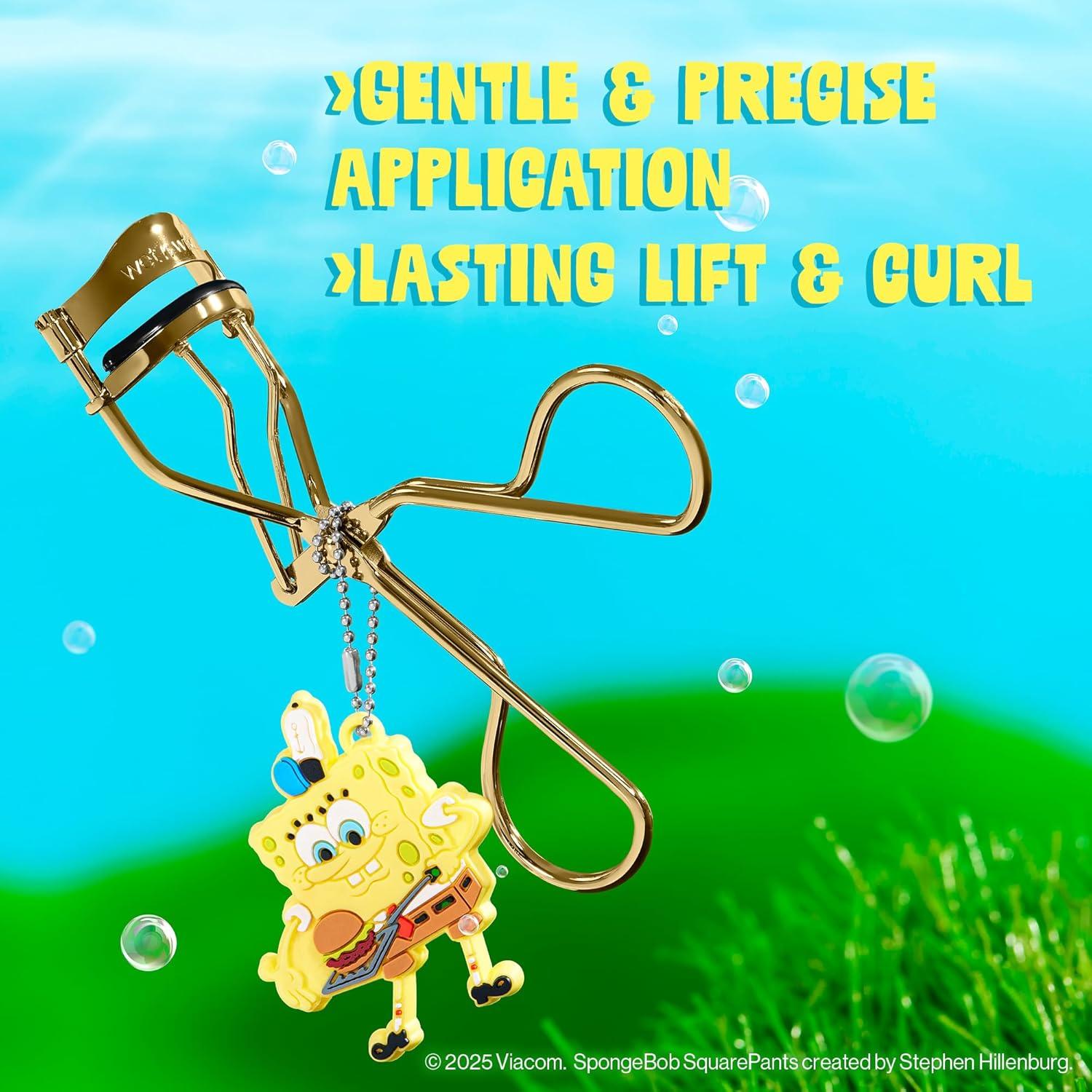 wet n wild Eyelash Curler & Charm, Gentle Silicone Cushion Pad, Curls & Lifts Lashes – Spongebob(Spongebob)
