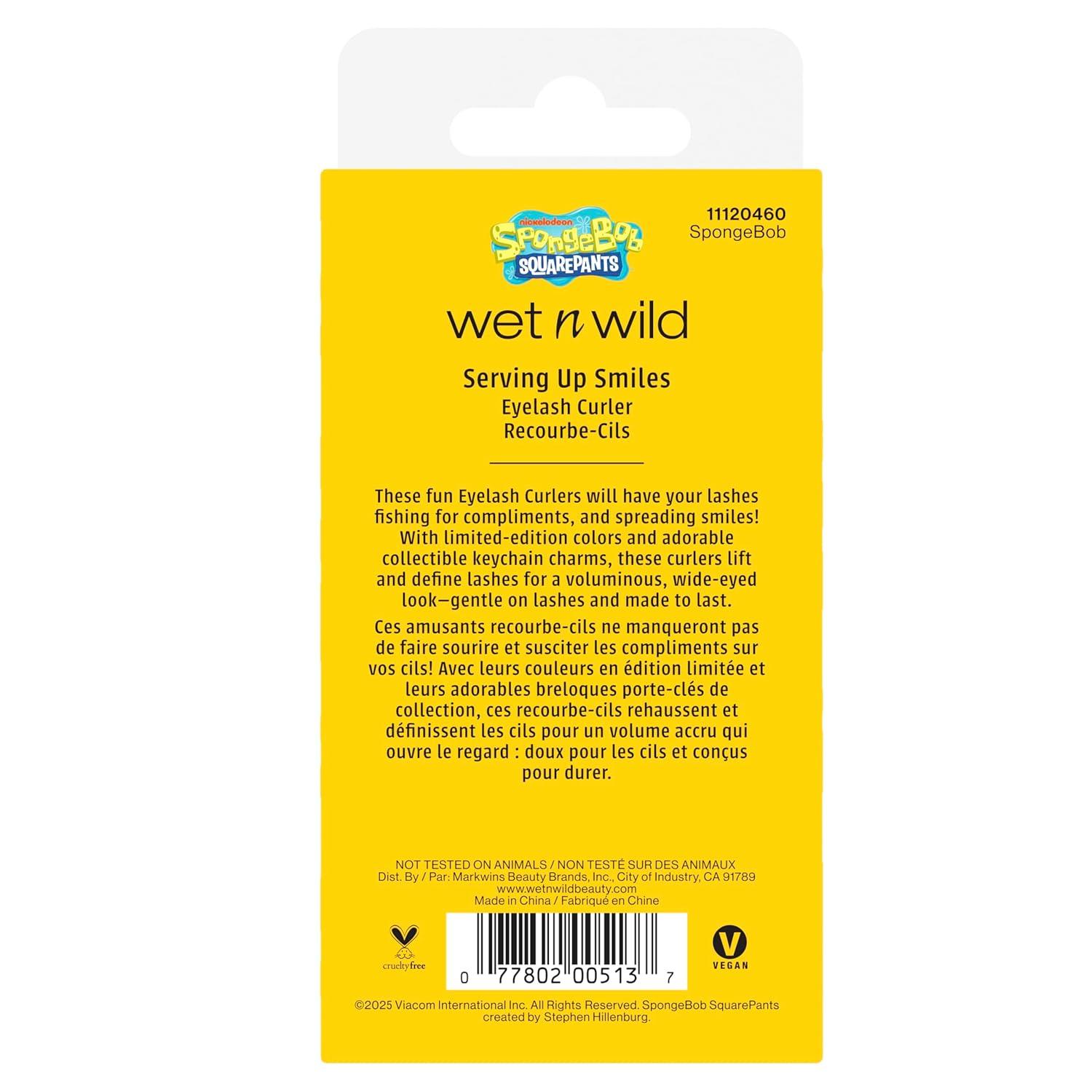 wet n wild Eyelash Curler & Charm, Gentle Silicone Cushion Pad, Curls & Lifts Lashes – Spongebob(Spongebob)
