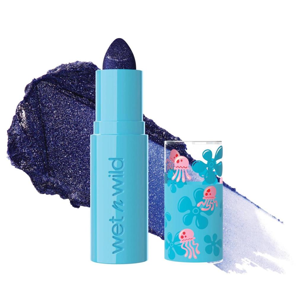 wet n wild Spongebob No. 2 Color-Changing Lip Balm, Smooth GlidePH-Activated Formula, Custom Pink Finish, Cruelty free – Coral Blue