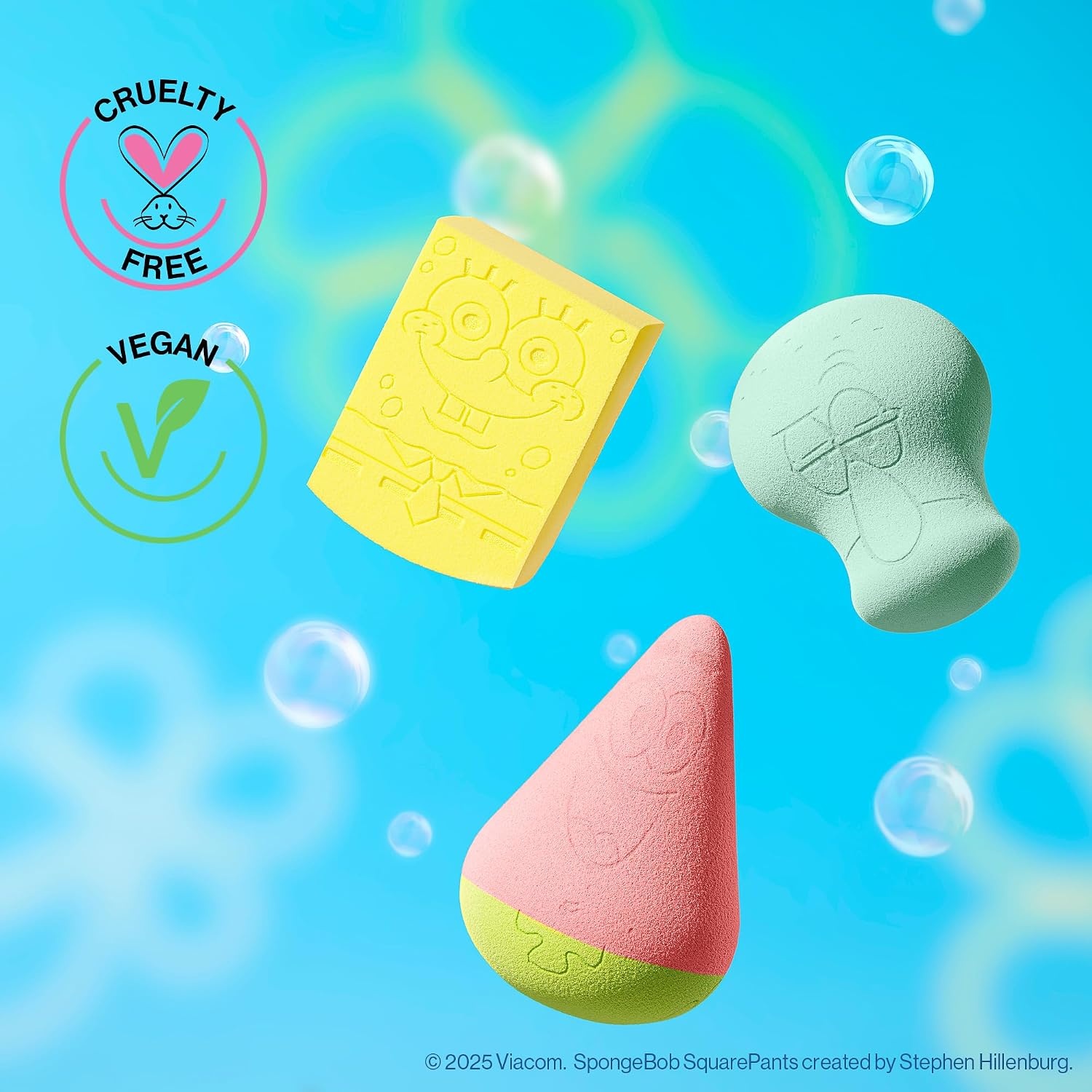 wet n wild SpongeBob SquarePants Collection Makeup Sponge, Hydrophilic Reusable 3D Hourglass Beauty Blender – Squidward Tentacles(Tentáculos de Calamardo)