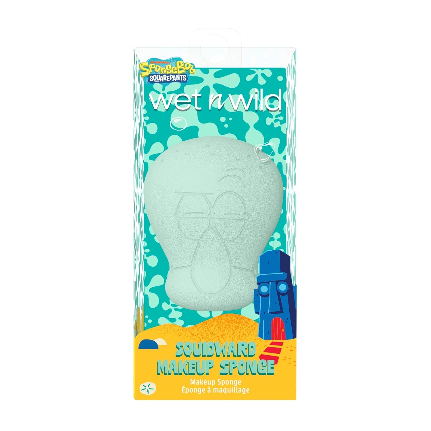 wet n wild SpongeBob SquarePants Collection Makeup Sponge, Hydrophilic Reusable 3D Hourglass Beauty Blender – Squidward Tentacles(Tentáculos de Calamardo)