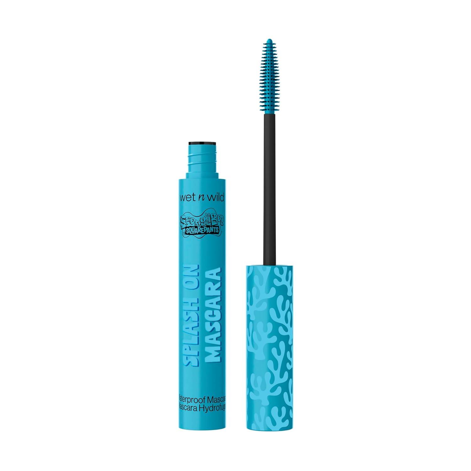 wet n wild SpongeBob Splash On Waterproof Mascara, Bold Black Mascara for Volume, Definition & Long-Lasting Wear, Cruelty Free – Dive Deep(Wave of Fun)