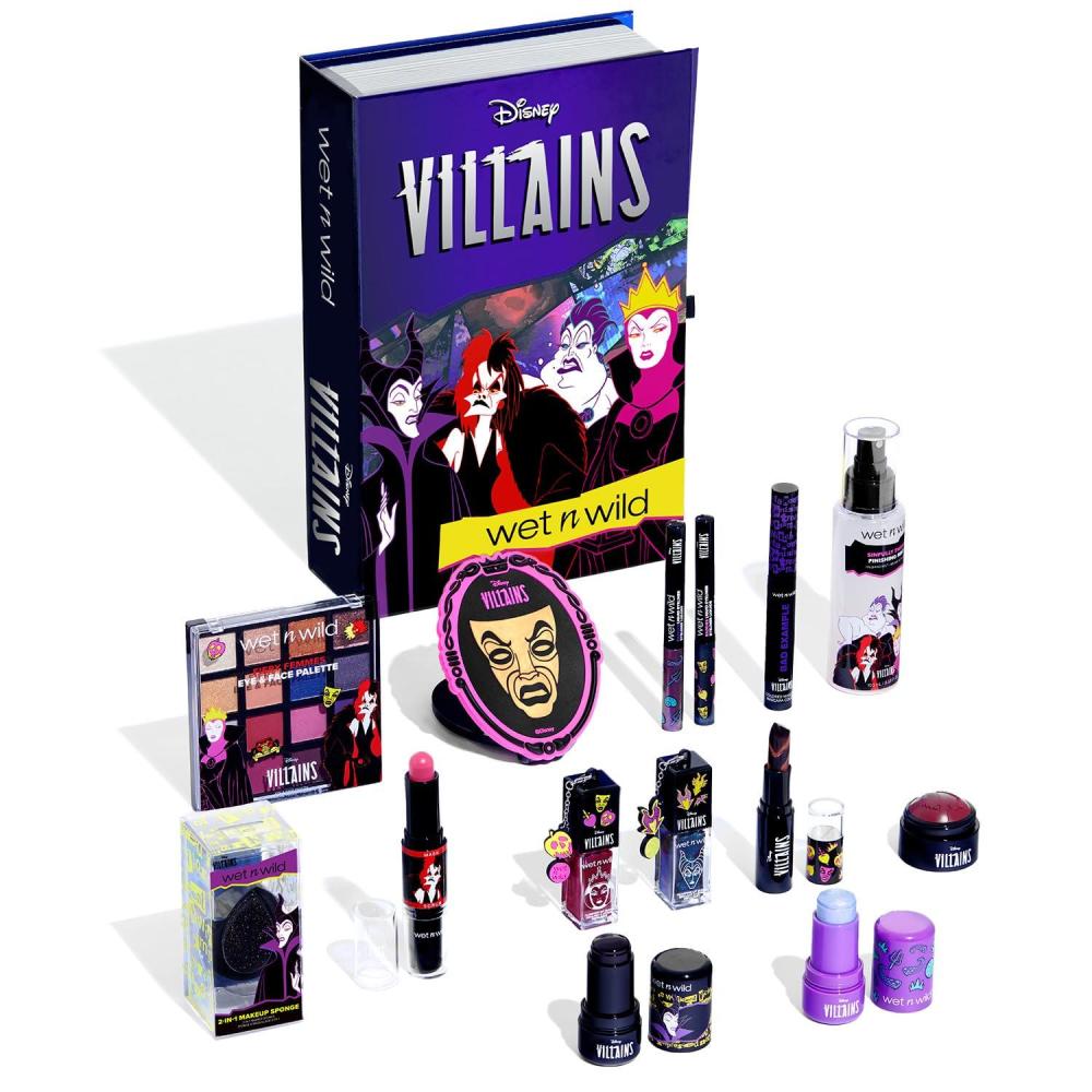 wet n wild Marilyn Monroe Collection PR Box – Makeup Set with Versatile Brushes, Buildable & Blendable Palettes, Vibrant Colors, & Lip Glosses for Unique Looks, Cruelty-Free & Vegan(Disney Villains)