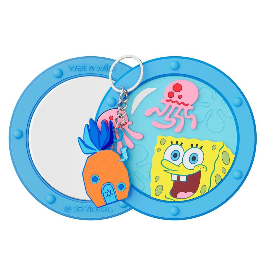 wet n wild SpongeBob Collection Mirror & Keychain Set, Fun & Functional Unbreakable Acrylic Design – Always Looking Up(Always Looking Up)