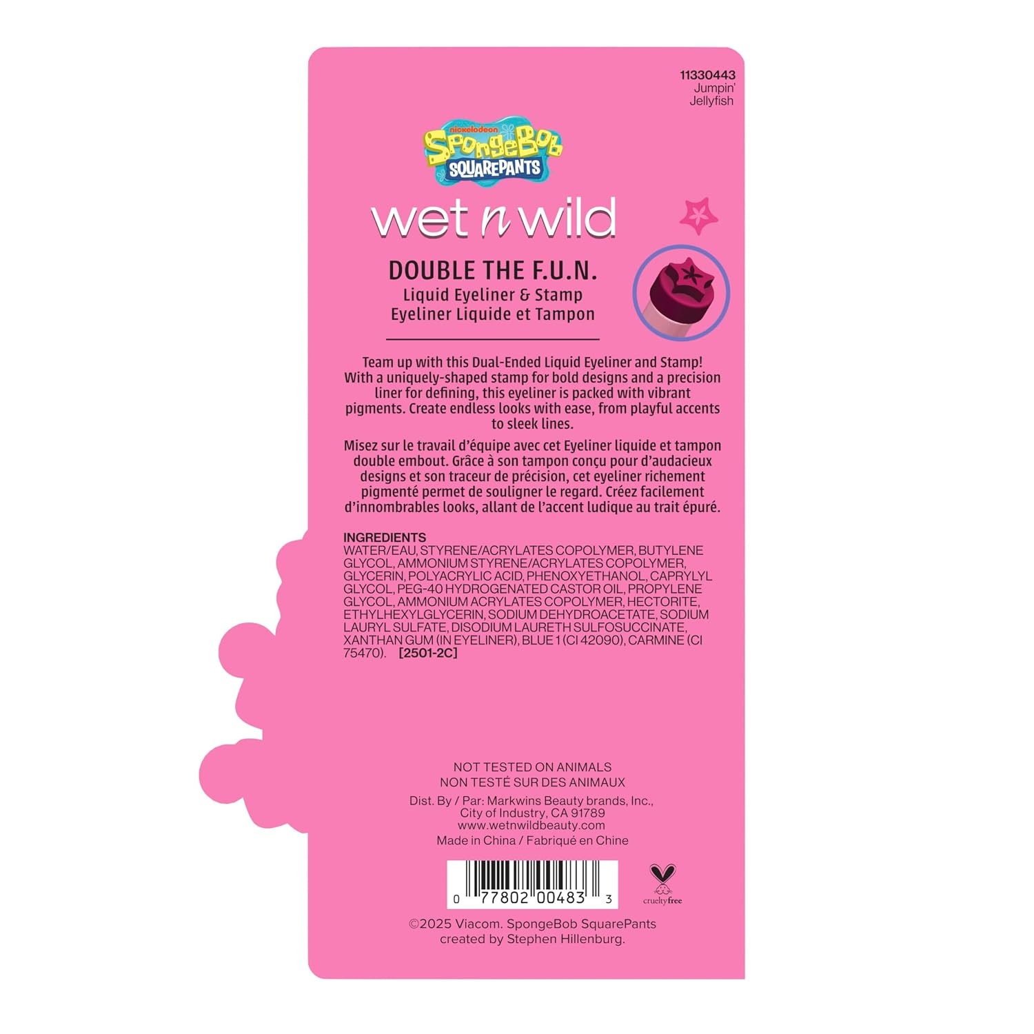 wet n wild Spongebob Double The F.U.N. Liquid Eyeliner & Stamp – Jumpin’ Jellyfish