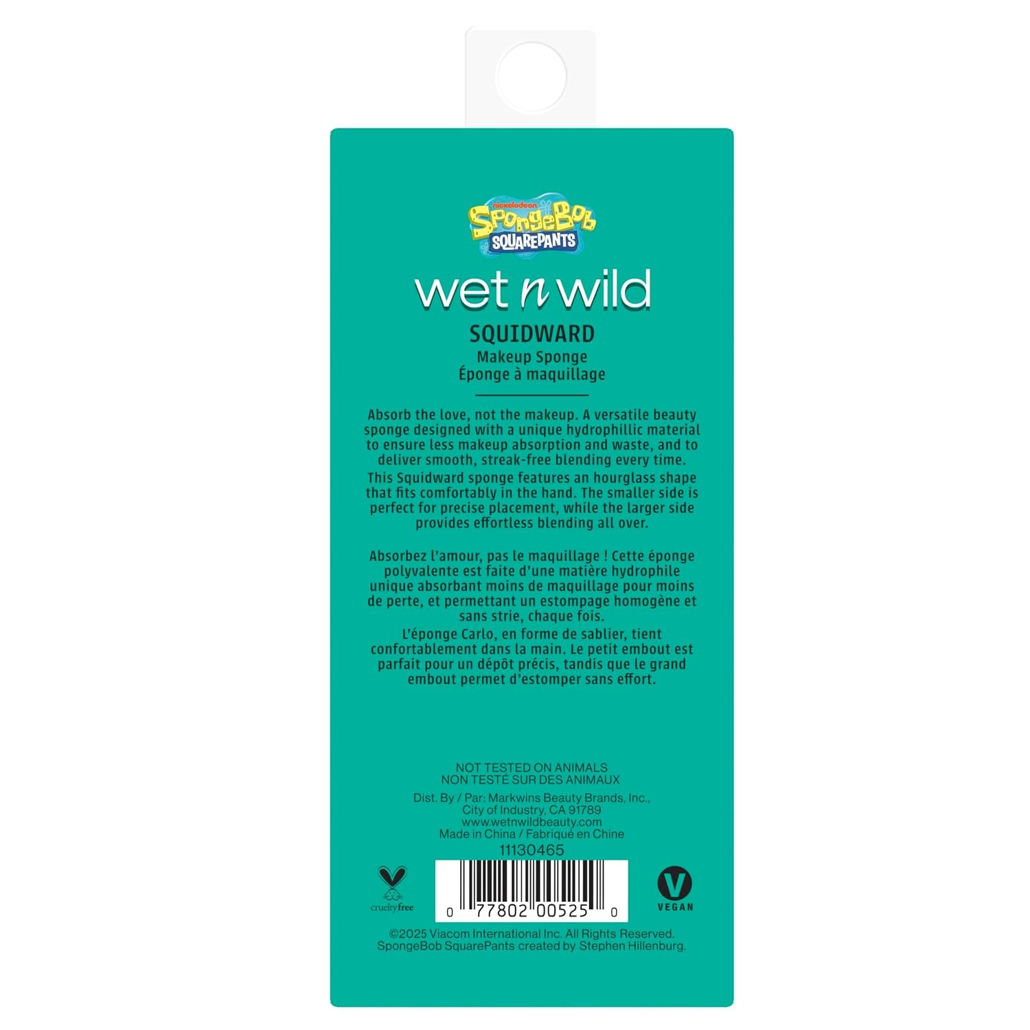 wet n wild SpongeBob SquarePants Collection Makeup Sponge, Hydrophilic Reusable 3D Hourglass Beauty Blender – Squidward Tentacles(Squidward Tentacles)