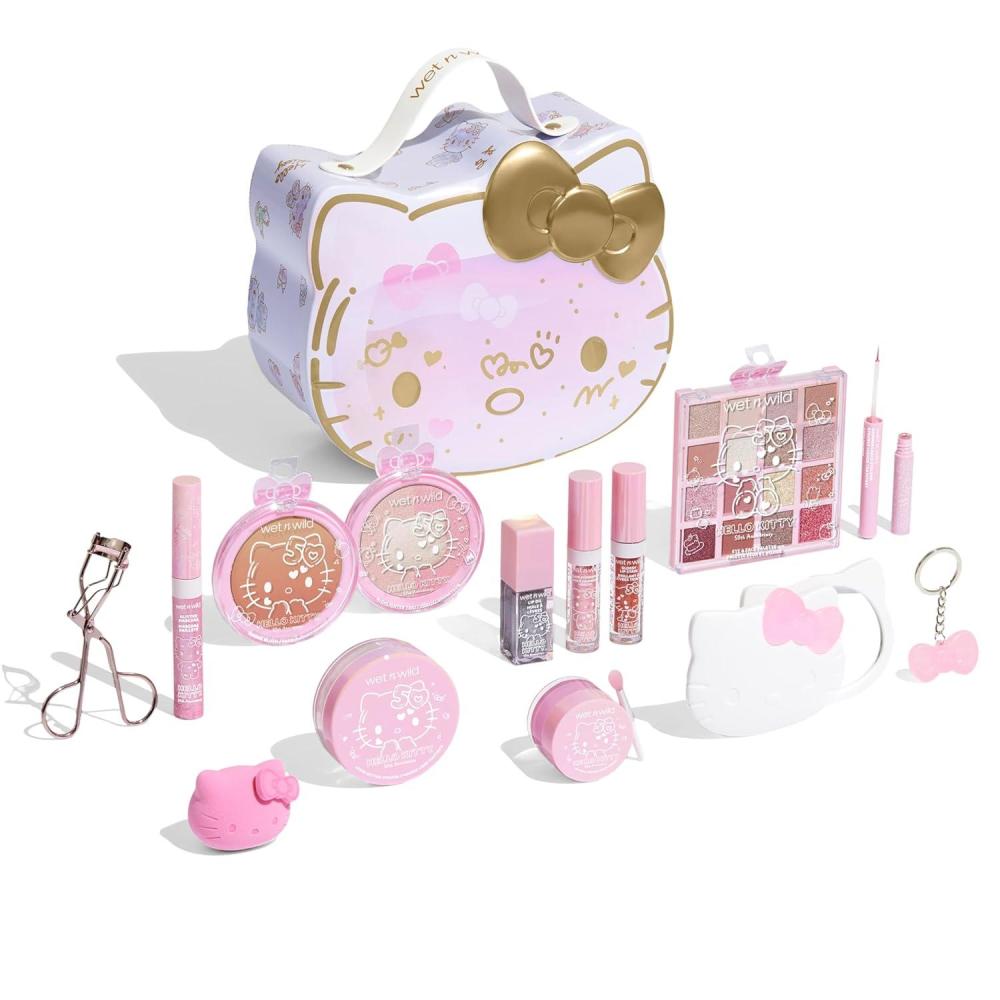 wet n wild Marilyn Monroe Collection PR Box – Makeup Set with Versatile Brushes, Buildable & Blendable Palettes, Vibrant Colors, & Lip Glosses for Unique Looks, Cruelty-Free & Vegan(Hello Kitty)