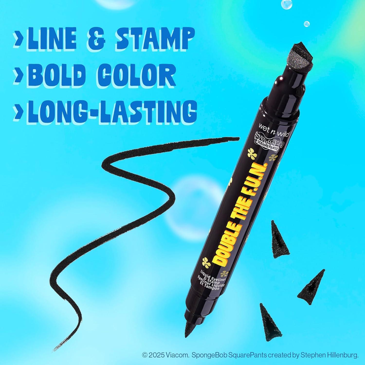 wet n wild Spongebob Double The F.U.N. Liquid Eyeliner & Stamp – Best Day Ever