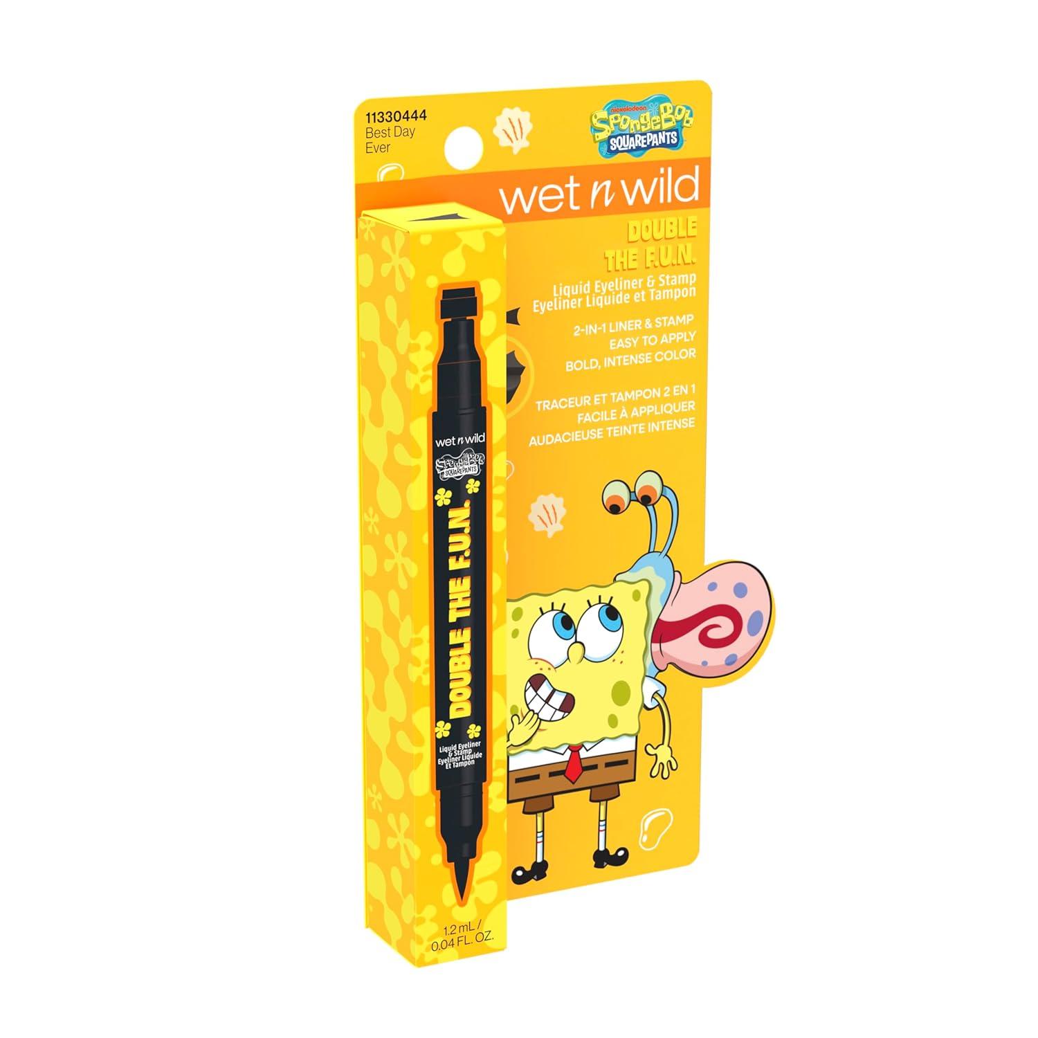 wet n wild Spongebob Double The F.U.N. Liquid Eyeliner & Stamp – Best Day Ever