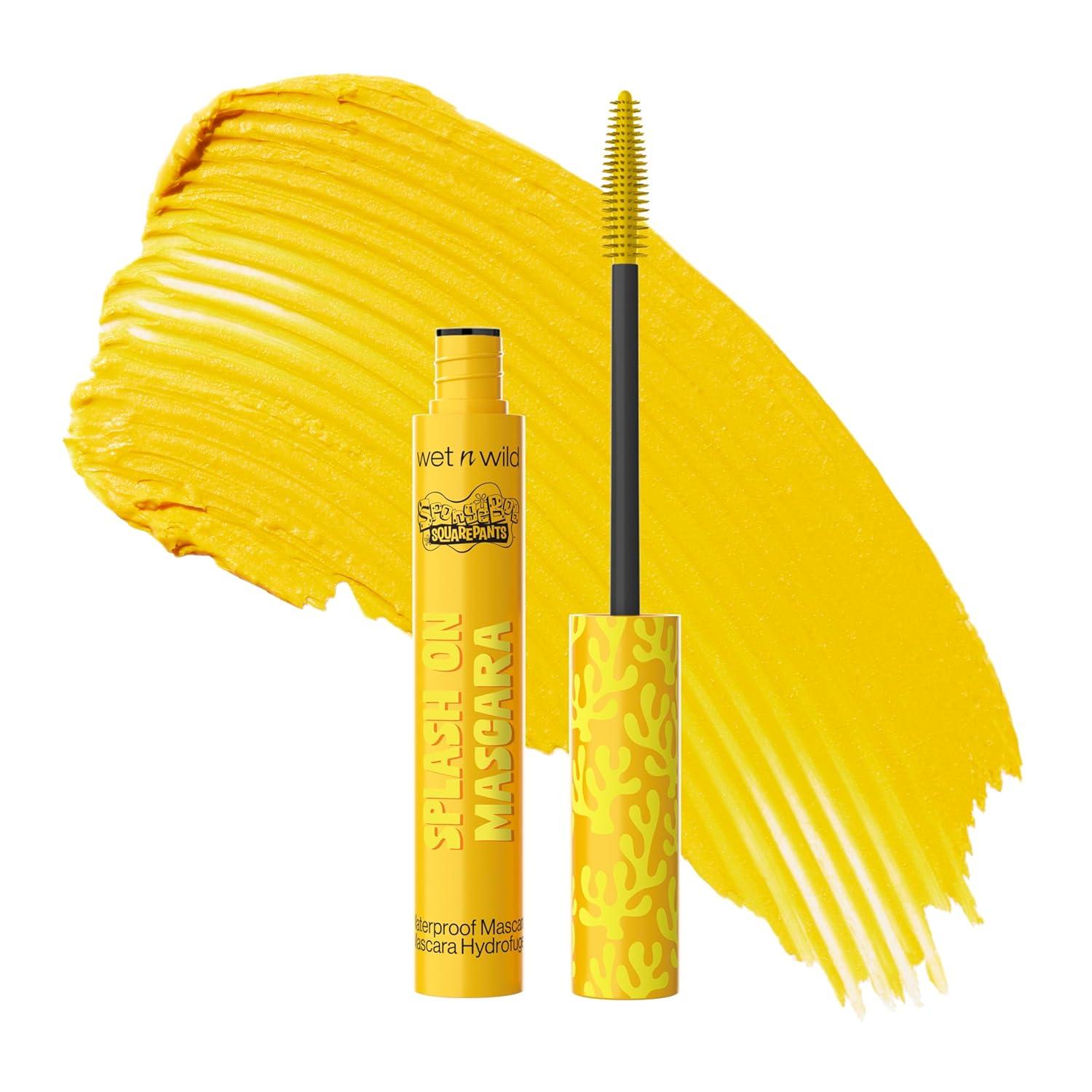 wet n wild SpongeBob Splash On Waterproof Mascara, Bold Black Mascara for Volume, Definition & Long-Lasting Wear, Cruelty Free – Dive Deep(Make a Splash)
