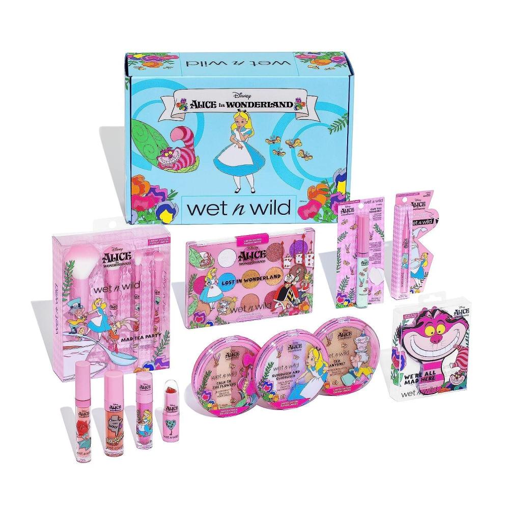 wet n wild Marilyn Monroe Collection PR Box – Makeup Set with Versatile Brushes, Buildable & Blendable Palettes, Vibrant Colors, & Lip Glosses for Unique Looks, Cruelty-Free & Vegan(Alice In Wonderland)