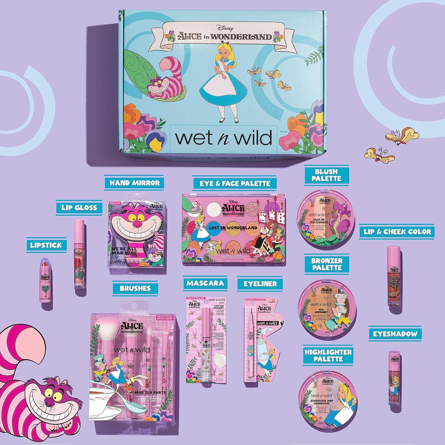wet n wild Marilyn Monroe Collection PR Box – Makeup Set with Versatile Brushes, Buildable & Blendable Palettes, Vibrant Colors, & Lip Glosses for Unique Looks, Cruelty-Free & Vegan(Alice In Wonderland)