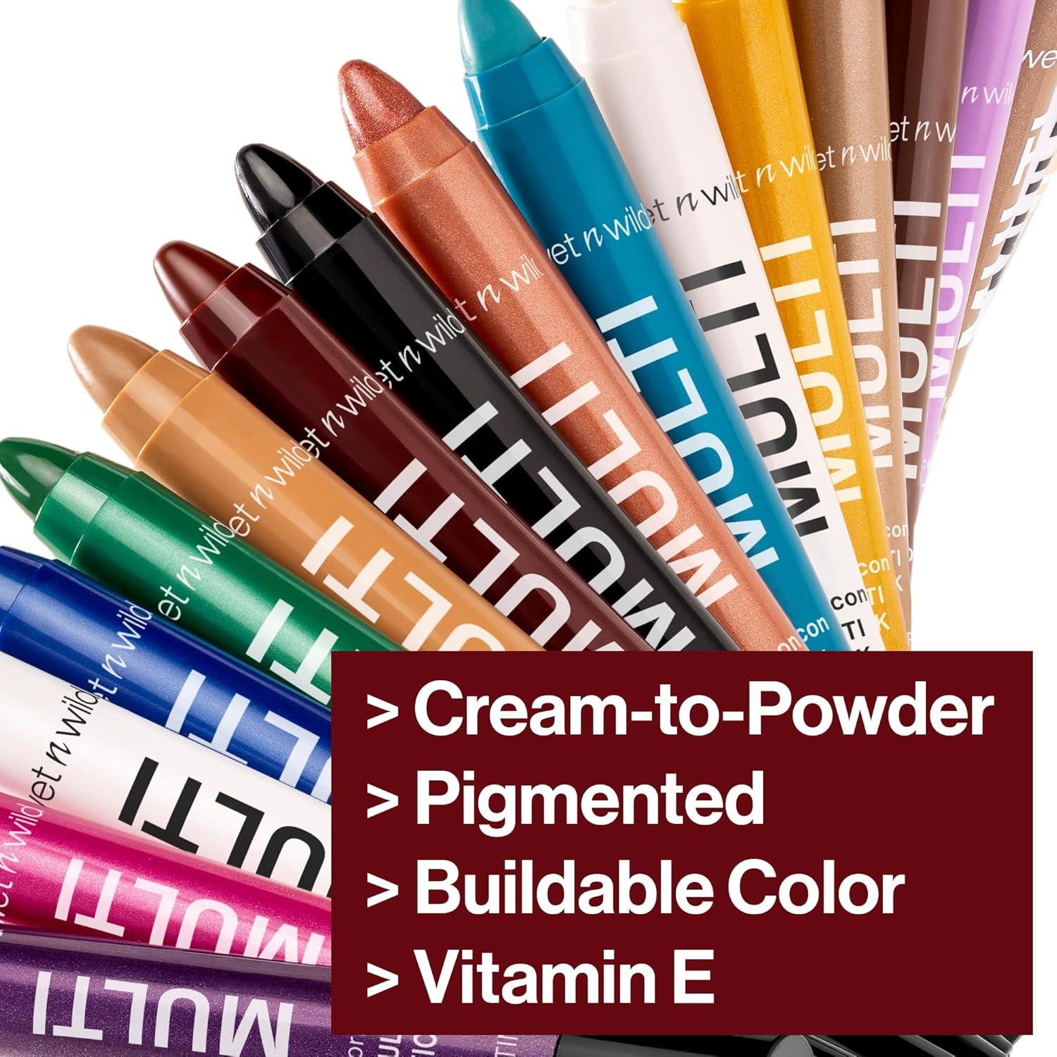 wet n wild Color Icon Cream Eyeliner Eyeshadow Multi-Stick, Moisturizing, Nourishing Velvety Cream-to-Powder Buildable & Blendable Formula, Cruelty-Free & Vegan – Champagne Room(Burning Bridge)