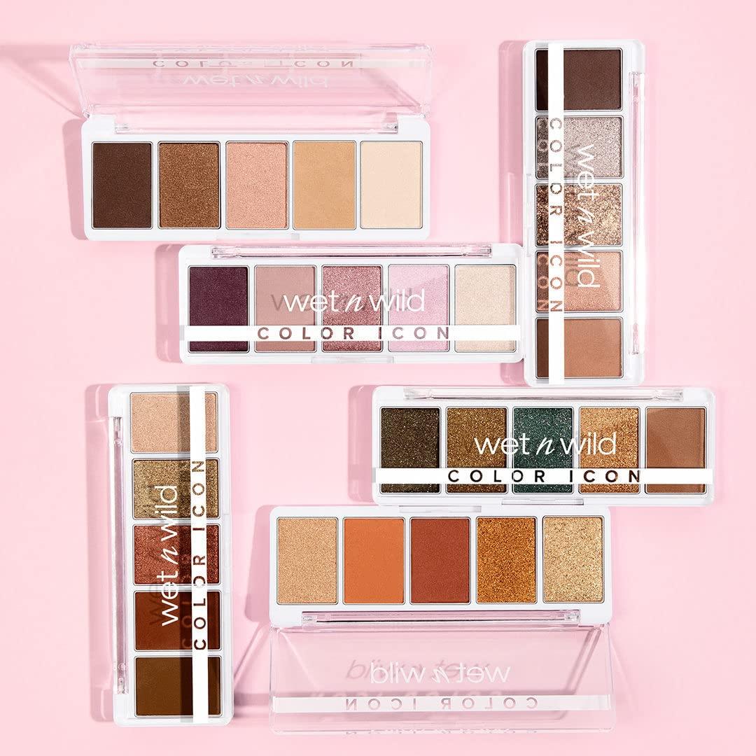 wet n wild Color Icon Eyeshadow Makeup 5 Pan Palette, Matte, Shimmer, Metallic, Long Wearing, Rich Buttery Pigment, Cruelty Free – Camo-flaunt(Camo-flaunt)