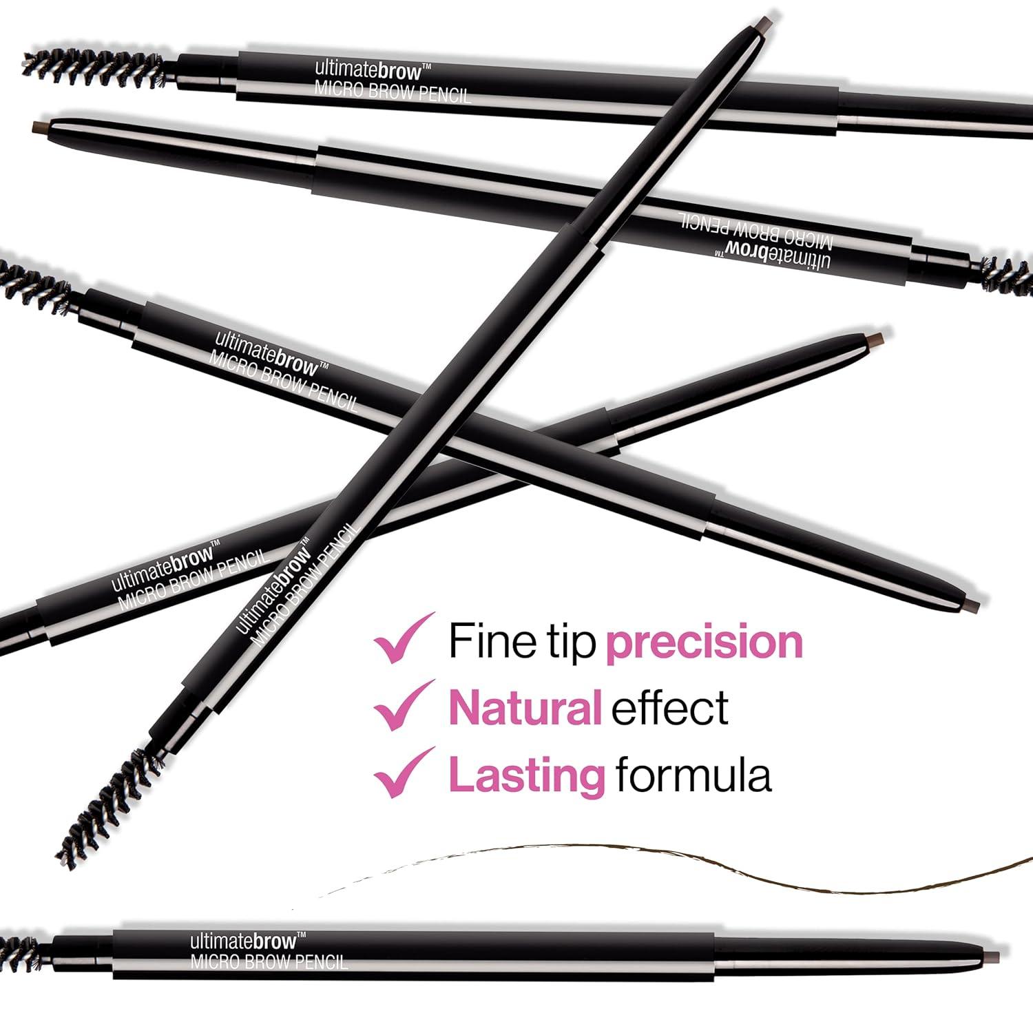 Wet n Wild Ultimate Brow Micro Eyebrow Retractable Pencil, Soft Brown, Ultra Fine 1.5mm Tip, Draws Tiny Brow Hairs