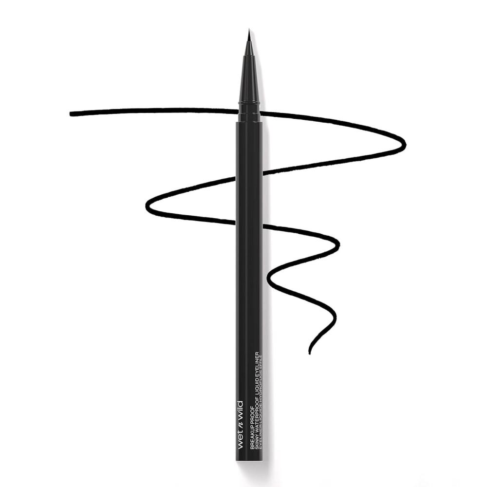 wet n wild Mega Last Breakup Proof Liquid Eyeliner – Ultra-Fine Brush, Waterproof, 16-Hour Long-Lasting Wear – Cruelty-Free & Vegan – Brown(Ultra Black)