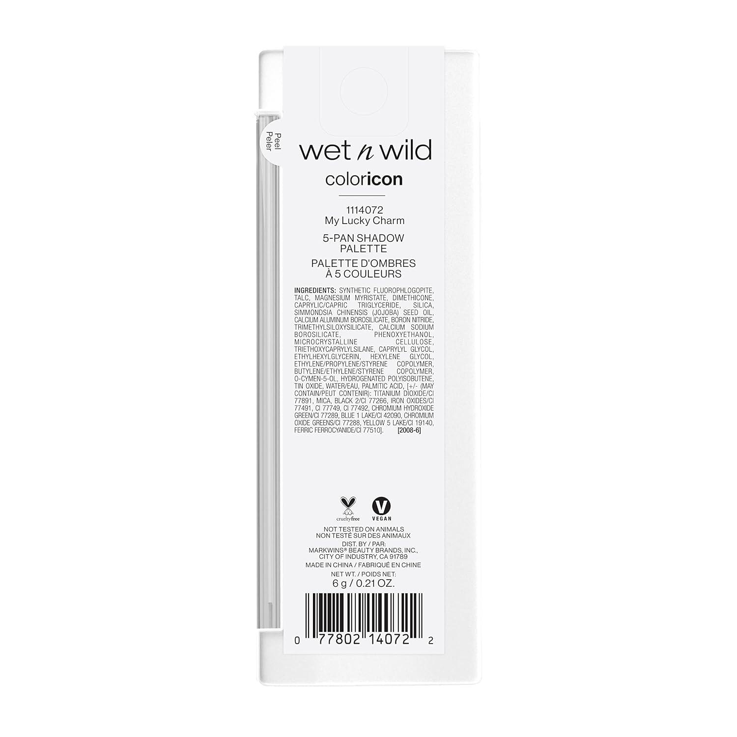 wet n wild Color Icon Eyeshadow Makeup 5 Pan Palette, Matte, Shimmer, Metallic, Long Wearing, Rich Buttery Pigment, Cruelty Free – Camo-flaunt(My Lucky Charm)