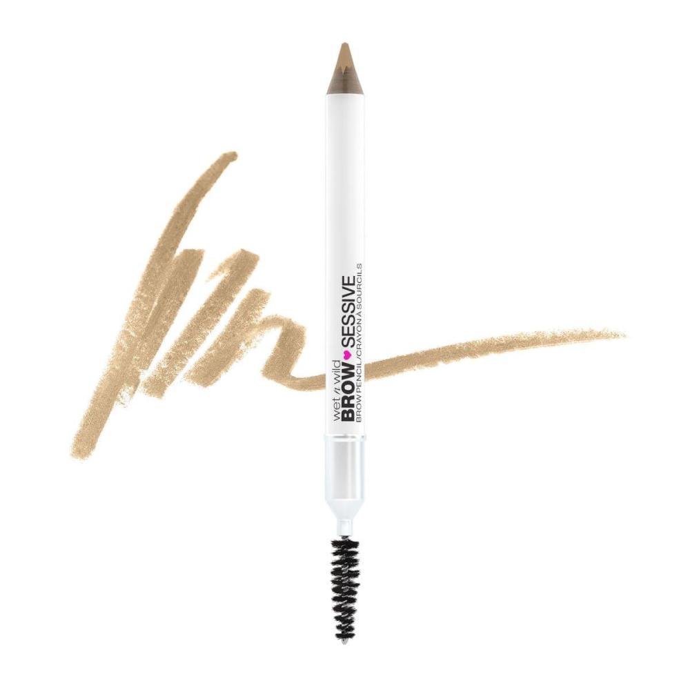 wet n wild Brow-Sessive Brow Pencil, Ultra-Precise Dual Ended Spoolie Brush for Perfect Buildable Blendable Shaping, Natural Lasting Shades for Every Brow, Cruelty-Free & Vegan – Dark Brown(Packaged)(Taupe)