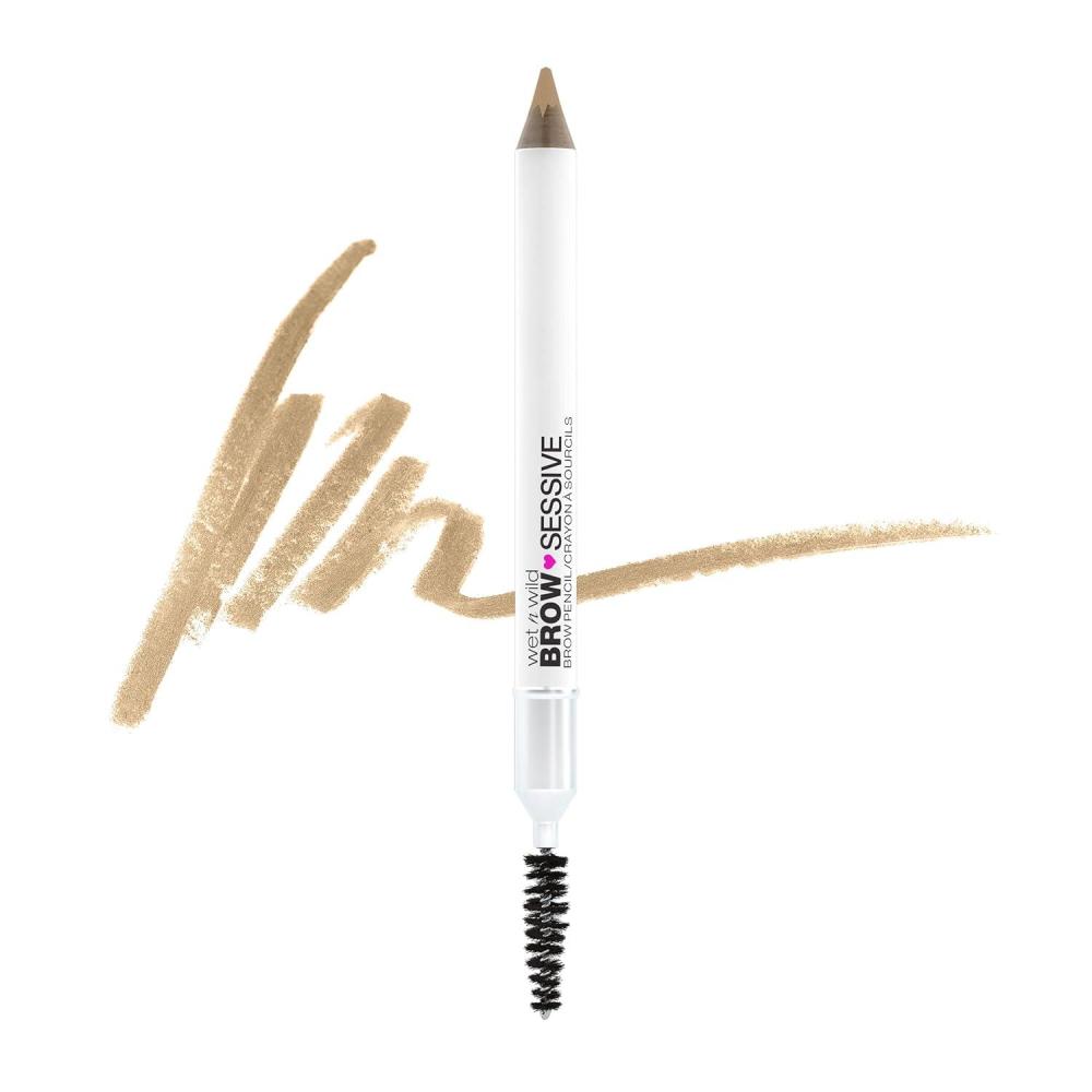 wet n wild Brow-Sessive Brow Pencil, Ultra-Precise Dual Ended Spoolie Brush for Perfect Buildable Blendable Shaping, Natural Lasting Shades for Every Brow, Cruelty-Free & Vegan – Dark Brown(Packaged)(Taupe(Packaged))