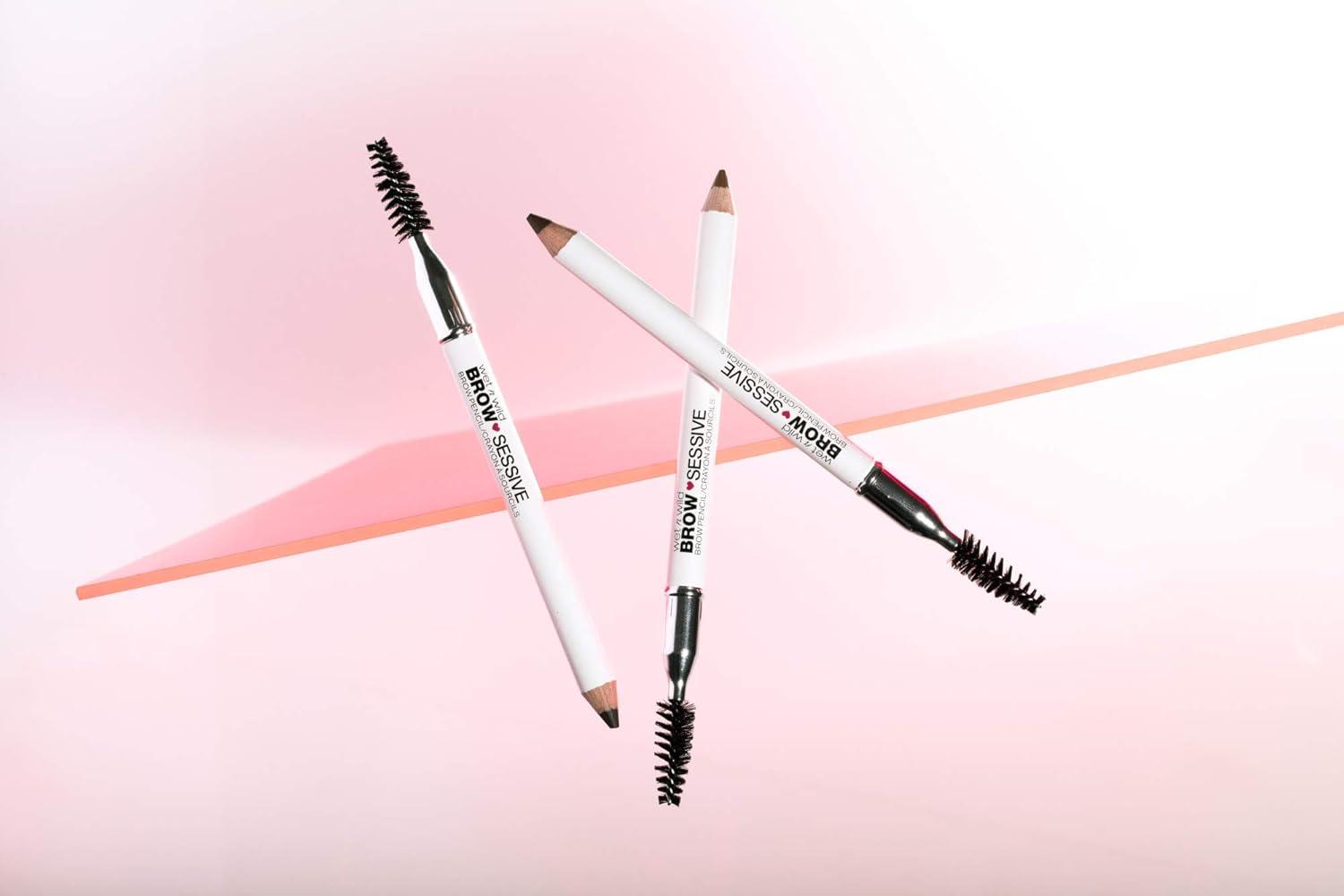 wet n wild Brow-Sessive Brow Pencil, Ultra-Precise Dual Ended Spoolie Brush for Perfect Buildable Blendable Shaping, Natural Lasting Shades for Every Brow, Cruelty-Free & Vegan – Dark Brown(Packaged)(Taupe(Packaged))