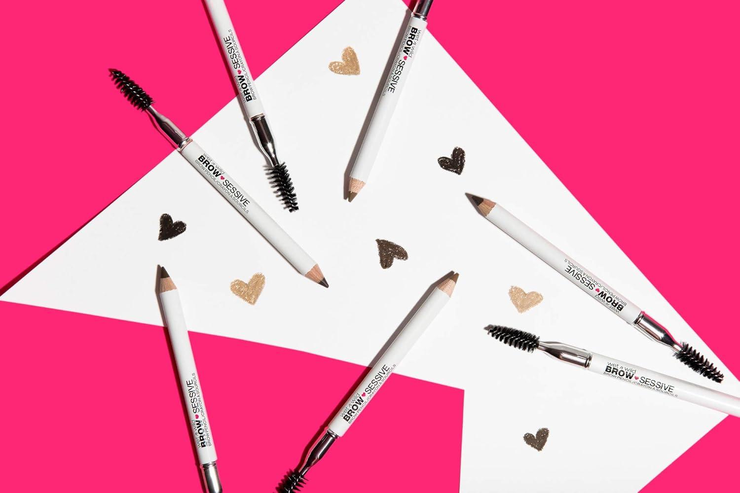 wet n wild Brow-Sessive Brow Pencil, Ultra-Precise Dual Ended Spoolie Brush for Perfect Buildable Blendable Shaping, Natural Lasting Shades for Every Brow, Cruelty-Free & Vegan – Dark Brown(Packaged)(Taupe(Packaged))