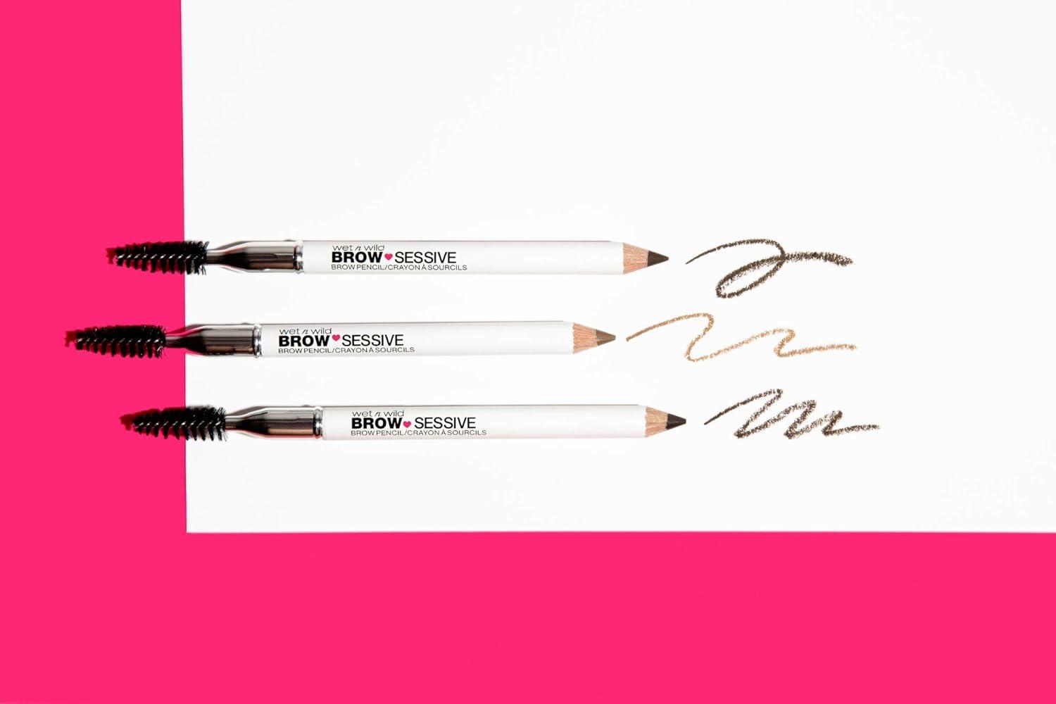 wet n wild Brow-Sessive Brow Pencil, Ultra-Precise Dual Ended Spoolie Brush for Perfect Buildable Blendable Shaping, Natural Lasting Shades for Every Brow, Cruelty-Free & Vegan – Dark Brown(Packaged)(Taupe(Packaged))